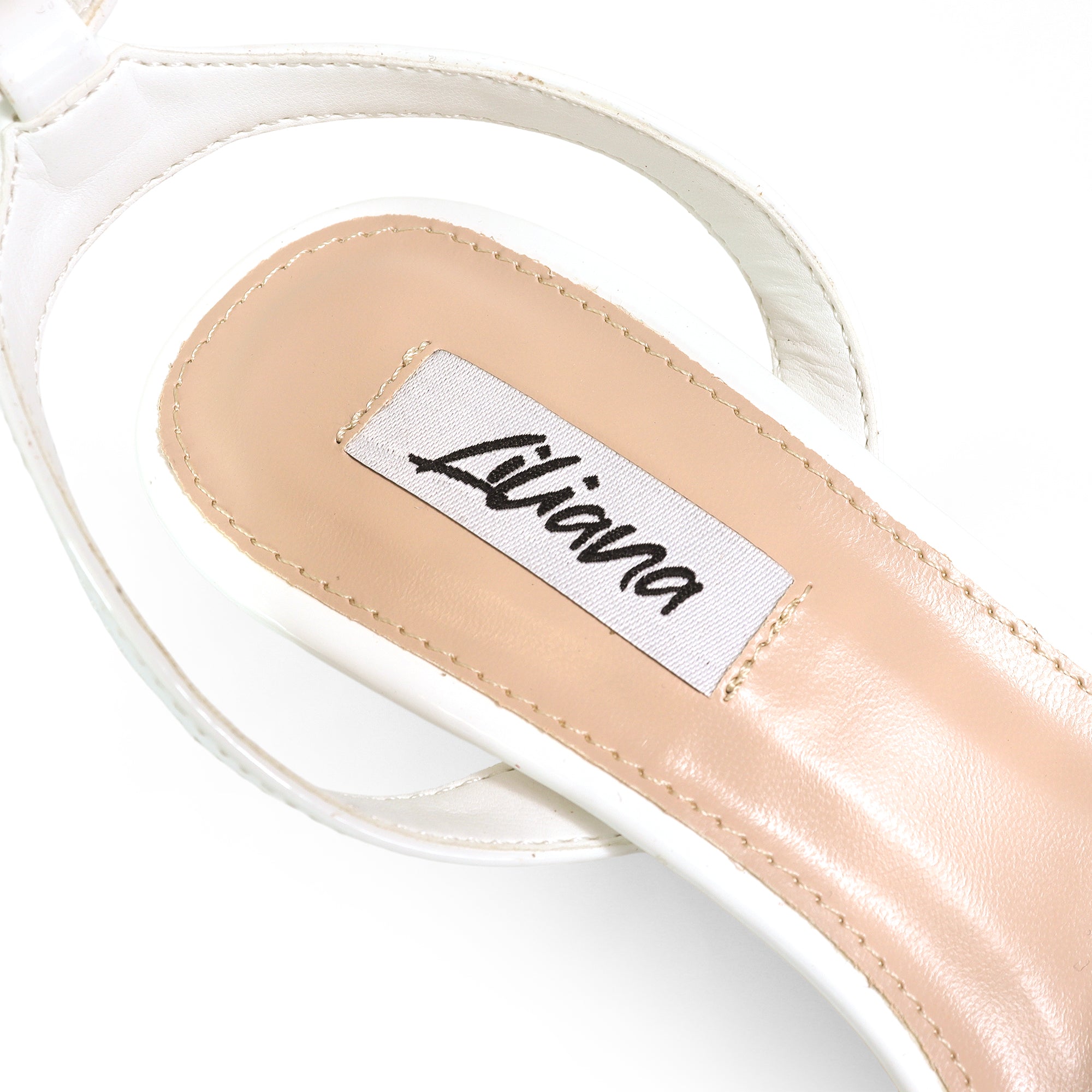 FRANKIE-9 OPEN SQUARE TOE ANCKLE STRAP SANDAL W KITTEN HEEL WHITE