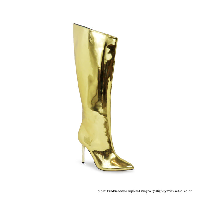 FRENZY-1 PENTENT BOOTS - GOLD