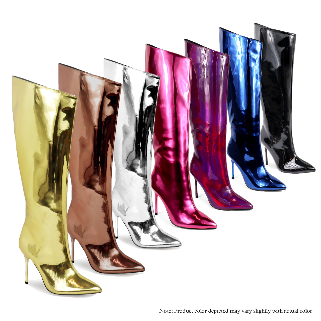 FRENZY-1 PENTENT BOOTS - GOLD