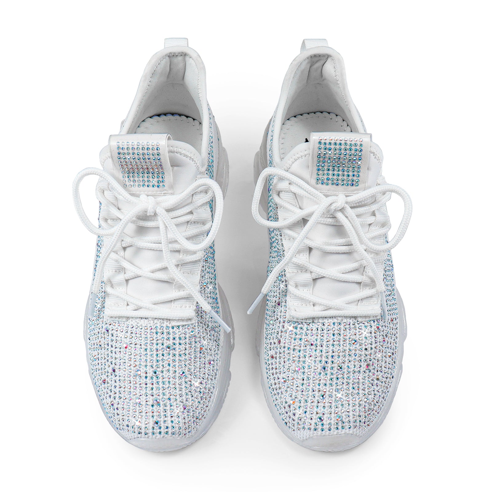 GENNY-1 UPPER STONE W/ RIBBON BACK SNEAKER WHITE