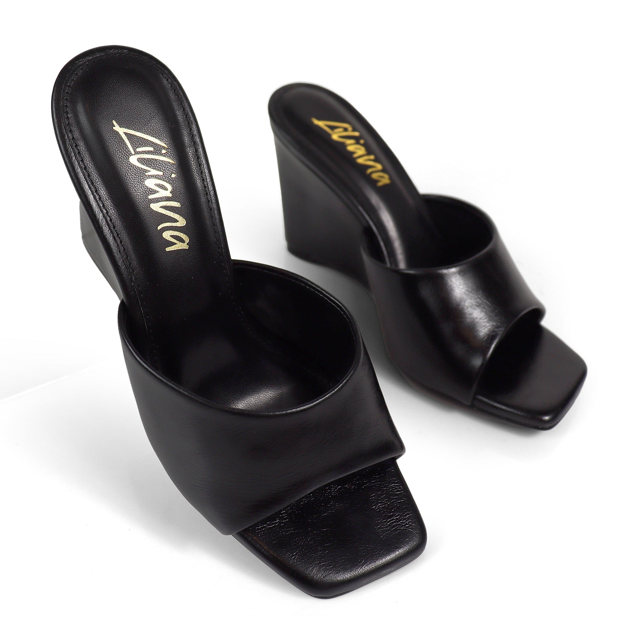 GILDA-4 WEDGE MULE BLACK