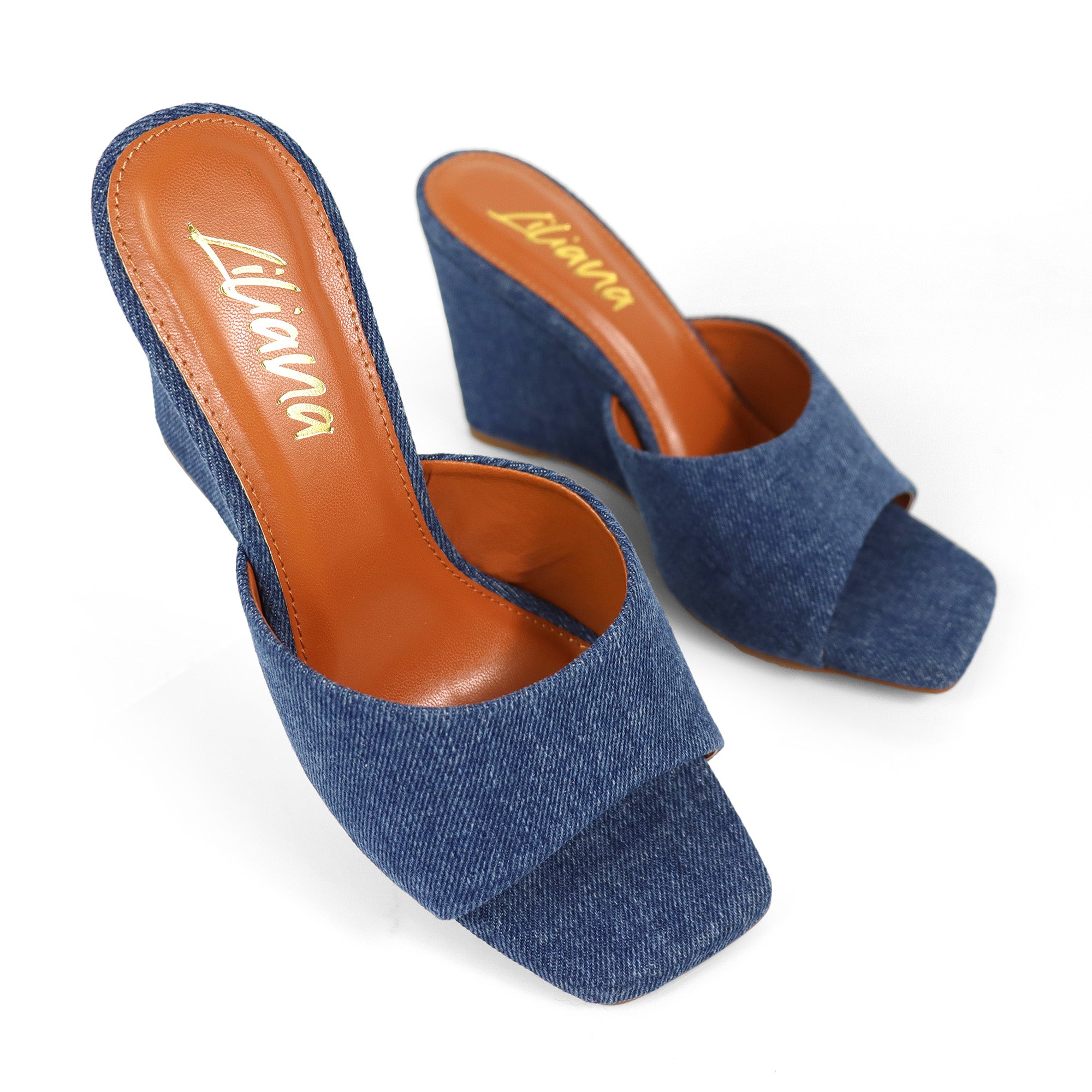 GILDA-4 WEDGE MULE DENIM