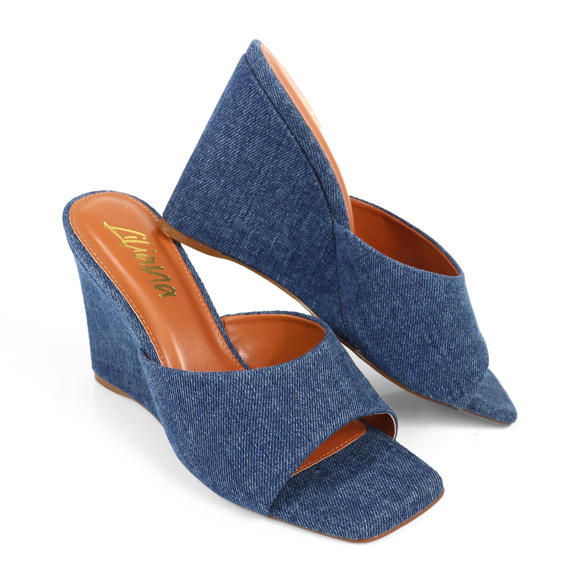 GILDA-4 WEDGE MULE DENIM