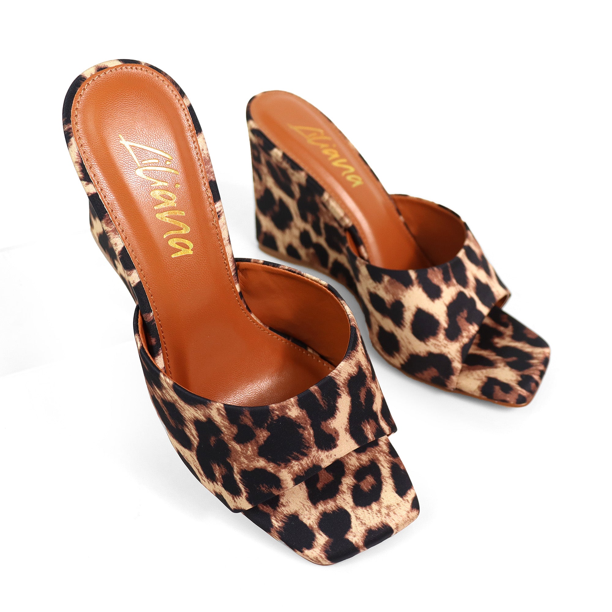 GILDA-4 WEDGE MULE LEOPARD