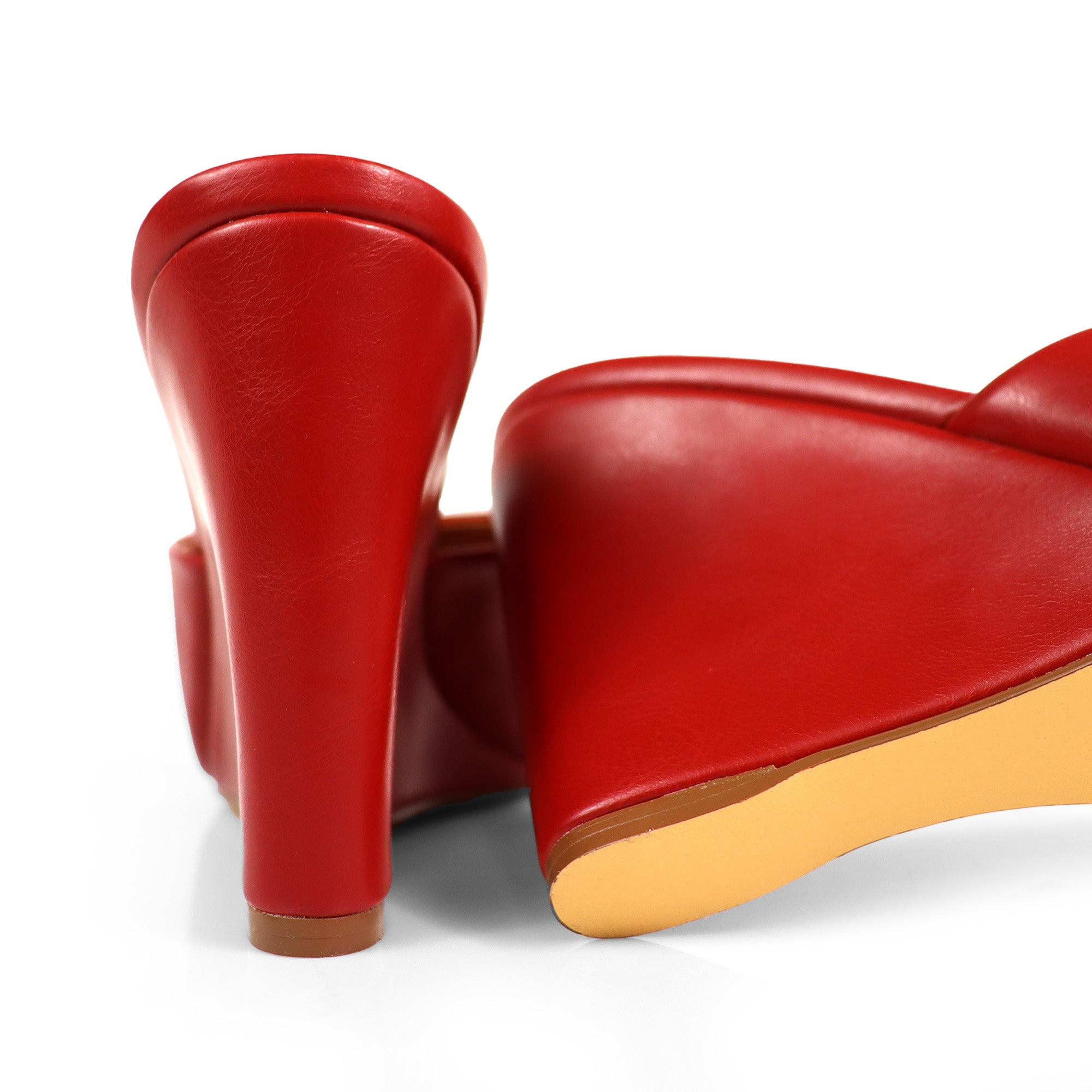 GILDA-4 WEDGE MULE RED