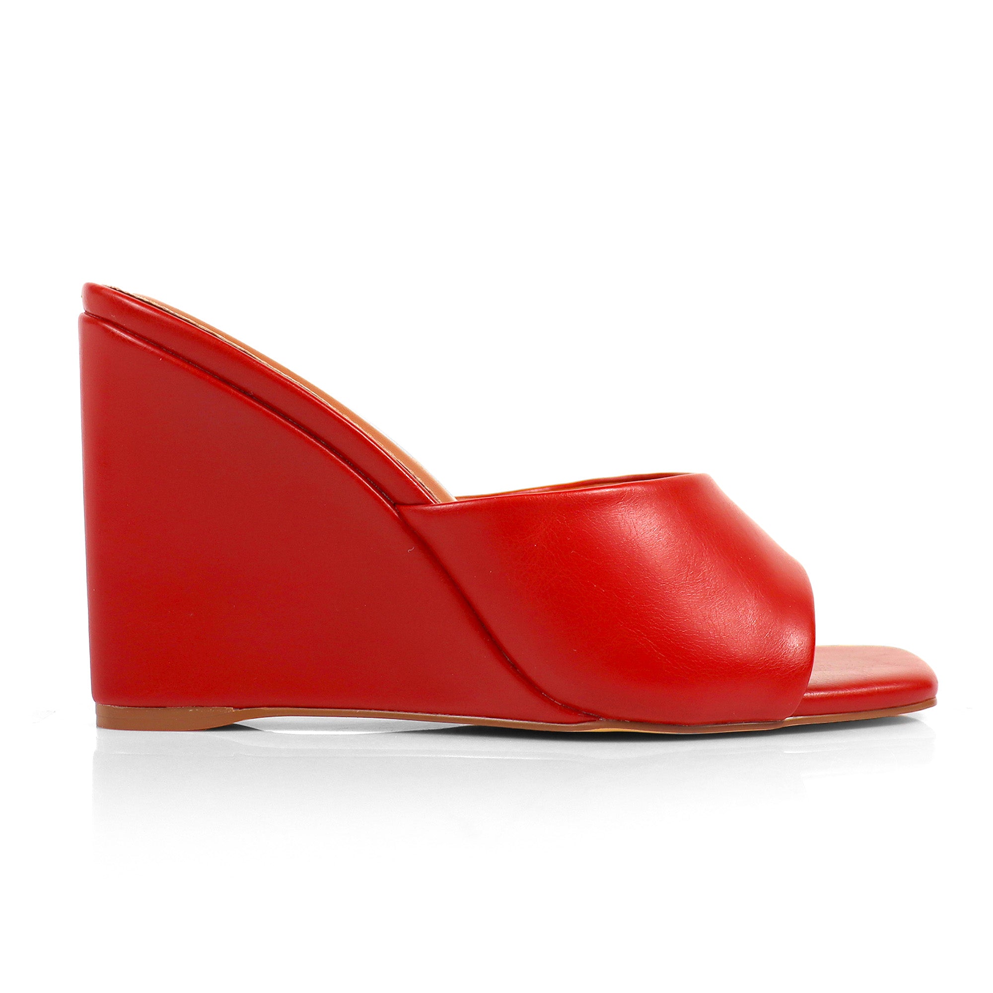 GILDA-4 WEDGE MULE RED