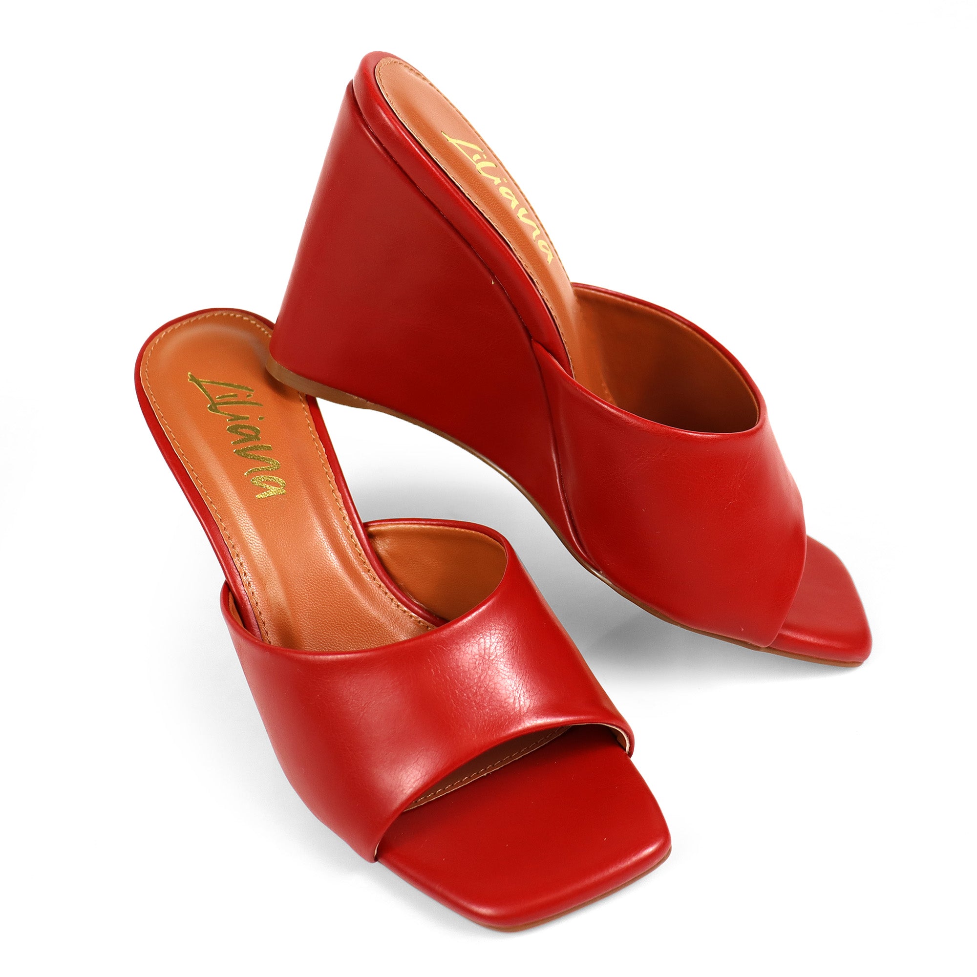 GILDA-4 WEDGE MULE RED