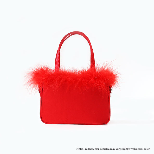 H-FAIRY OSTRICH FEATHER BAG W/ SHOULDER STRAP