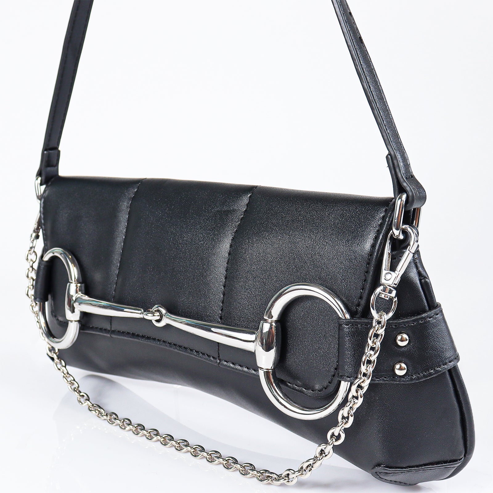 H-LOCK PADDED SHOULDER BAG - BLACK