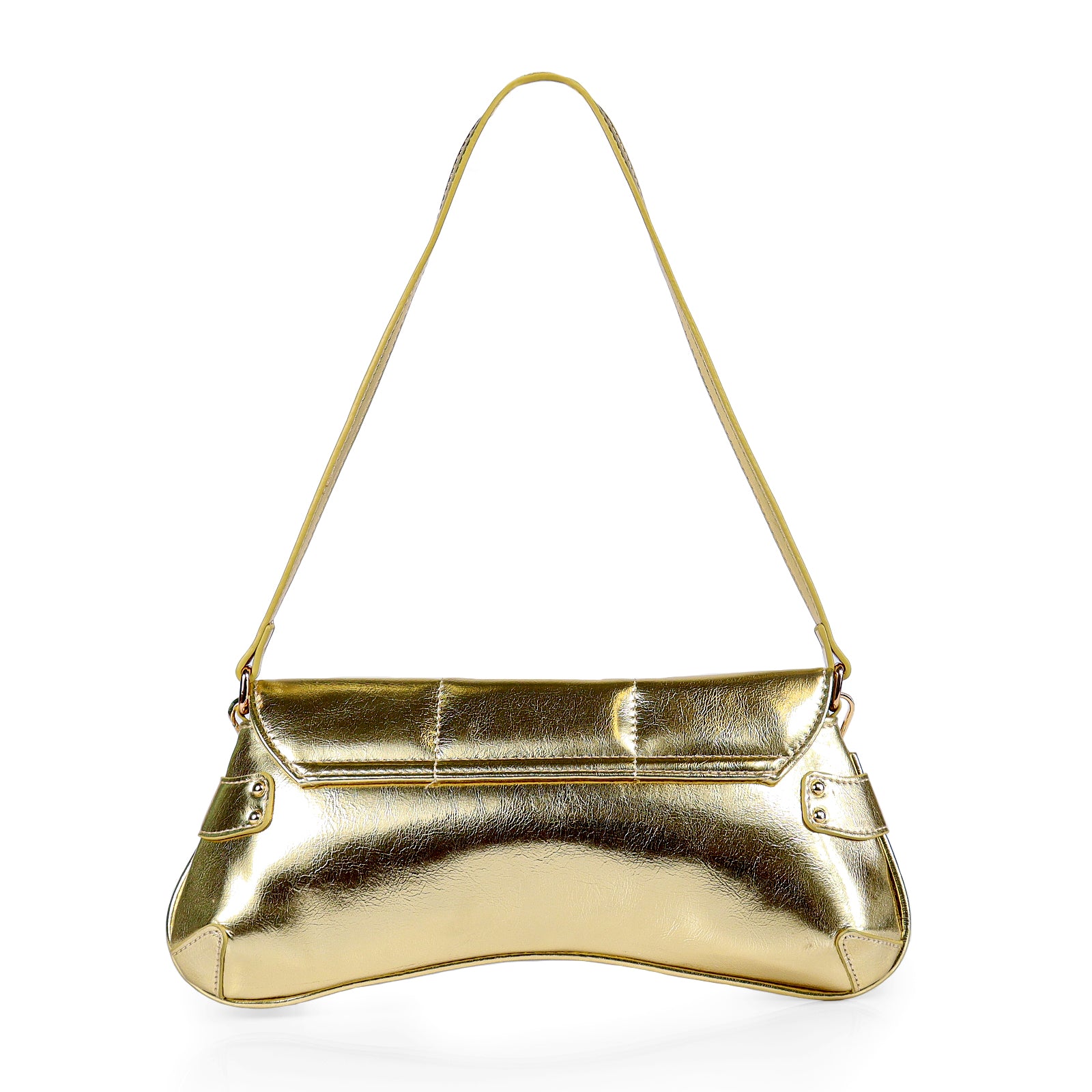 H-LOCK PADDED SHOULDER BAG - GOLD