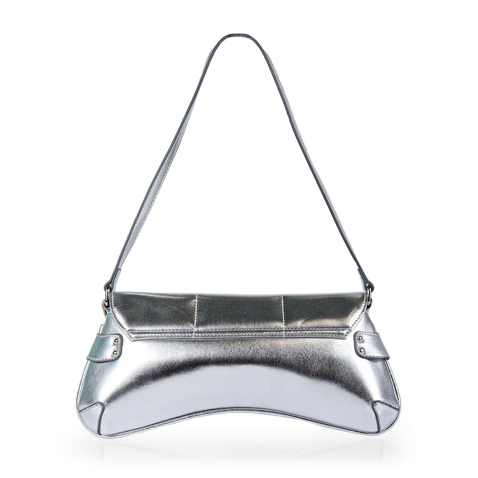 H-LOCK PADDED SHOULDER BAG - SILVER