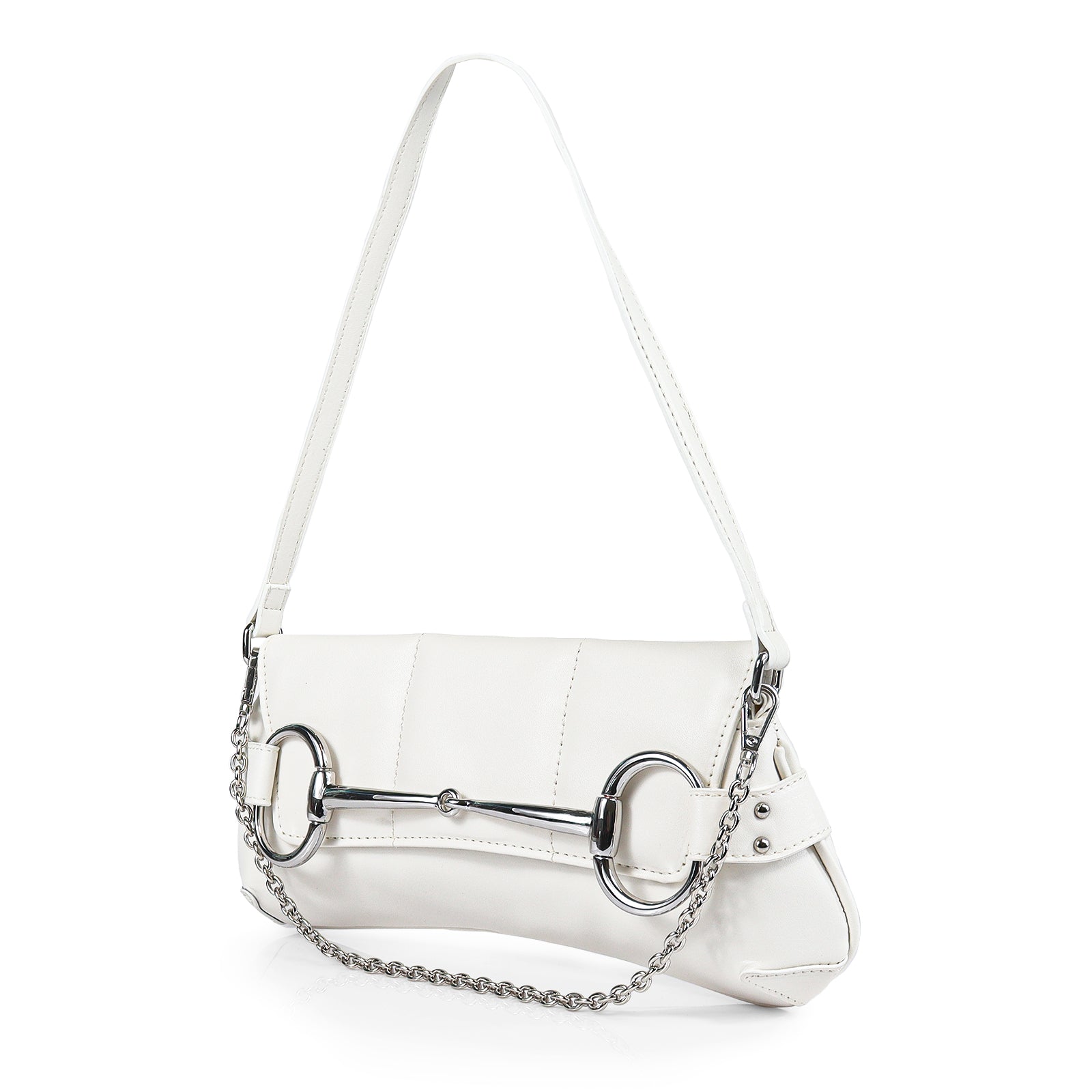 H-LOCK PADDED SHOULDER BAG - WHITE