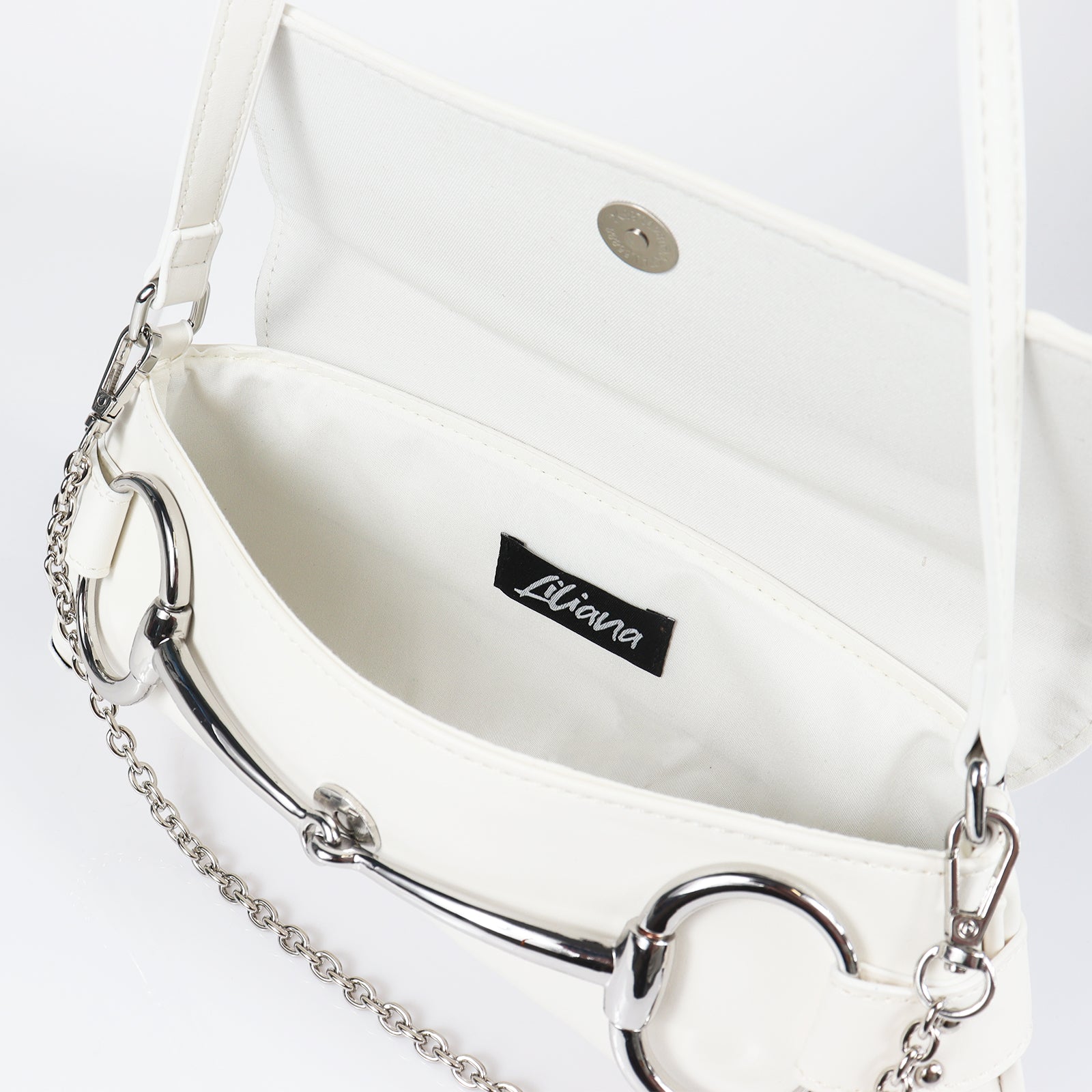 H-LOCK PADDED SHOULDER BAG - WHITE