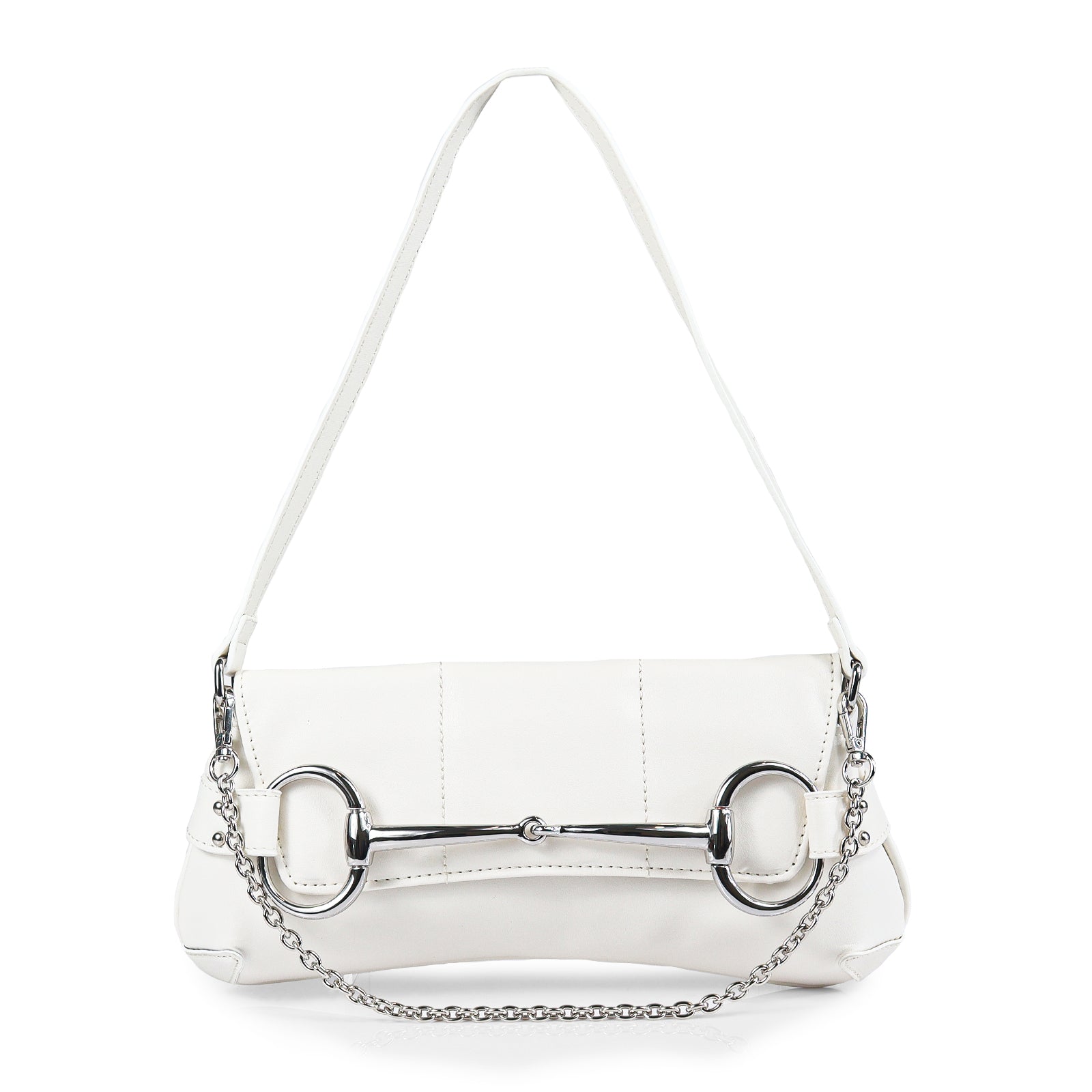 H-LOCK PADDED SHOULDER BAG - WHITE