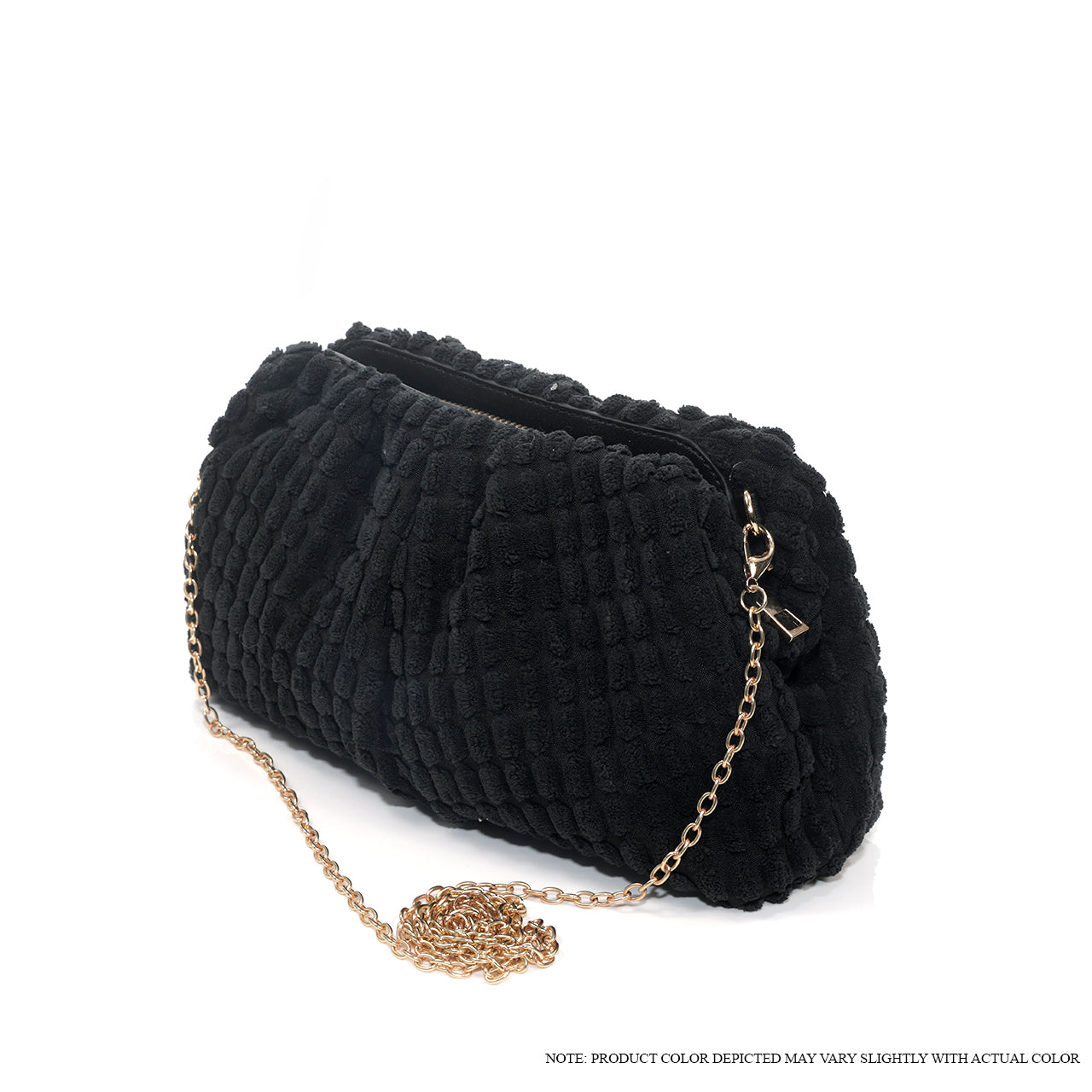 H-TONKA TOWEL POUCH CLUTCH-BLACK