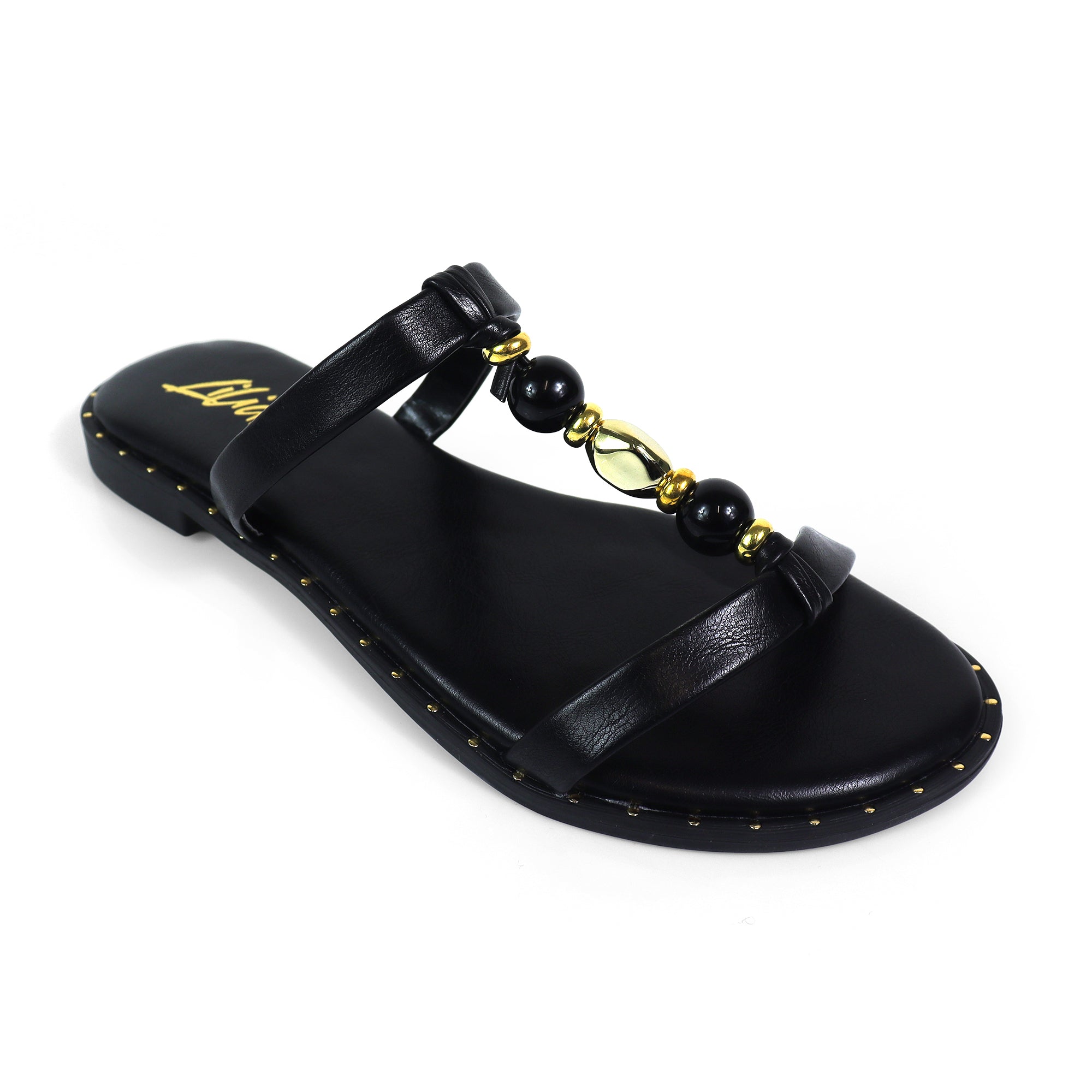 HARRODS-1 STONE COMFORT SLIDE BLACK