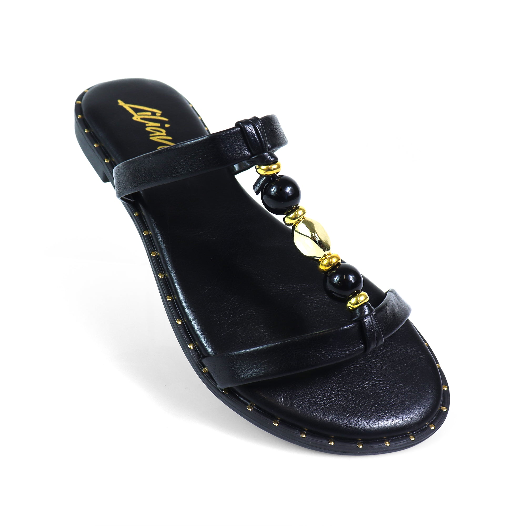 HARRODS-1 STONE COMFORT SLIDE BLACK
