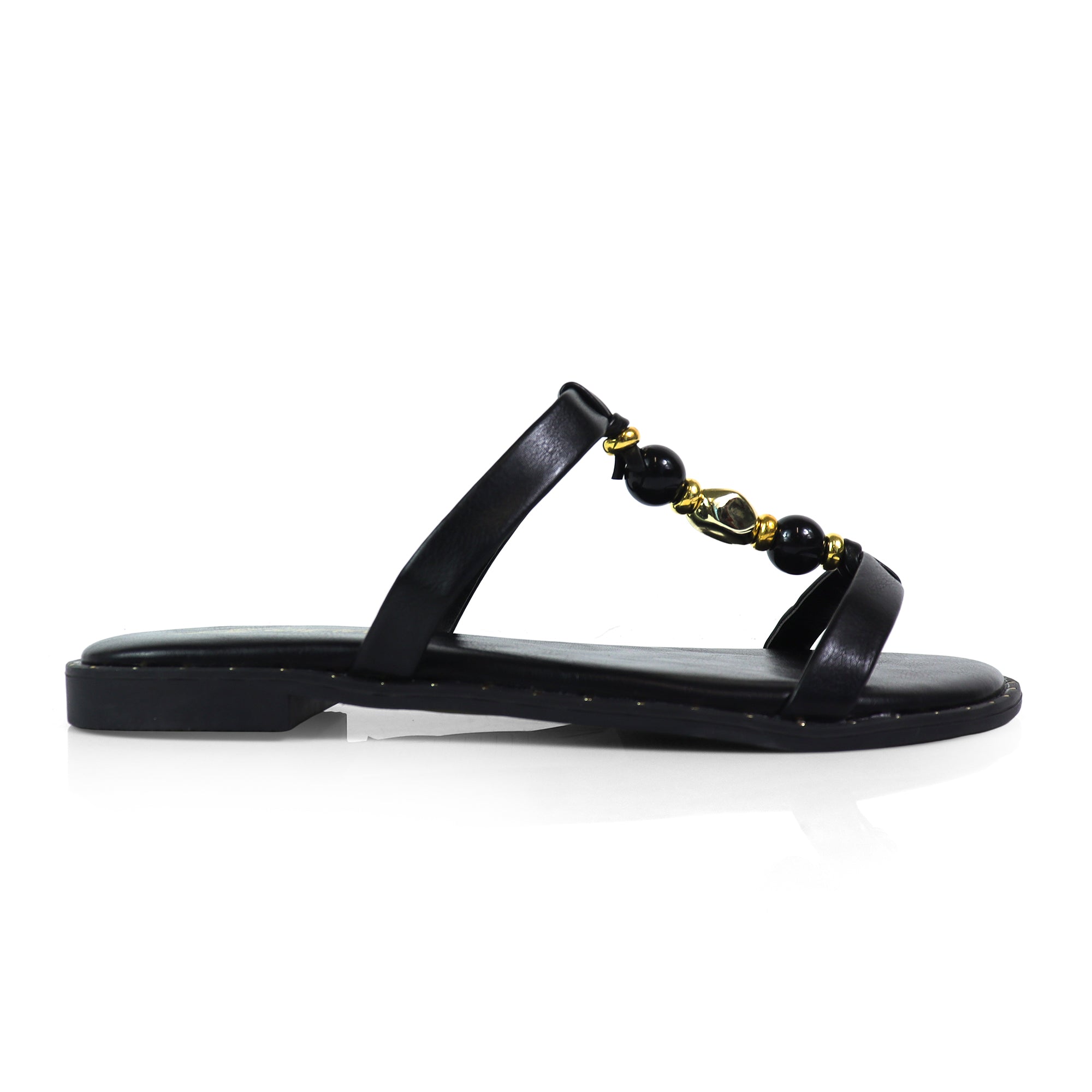 HARRODS-1 STONE COMFORT SLIDE BLACK