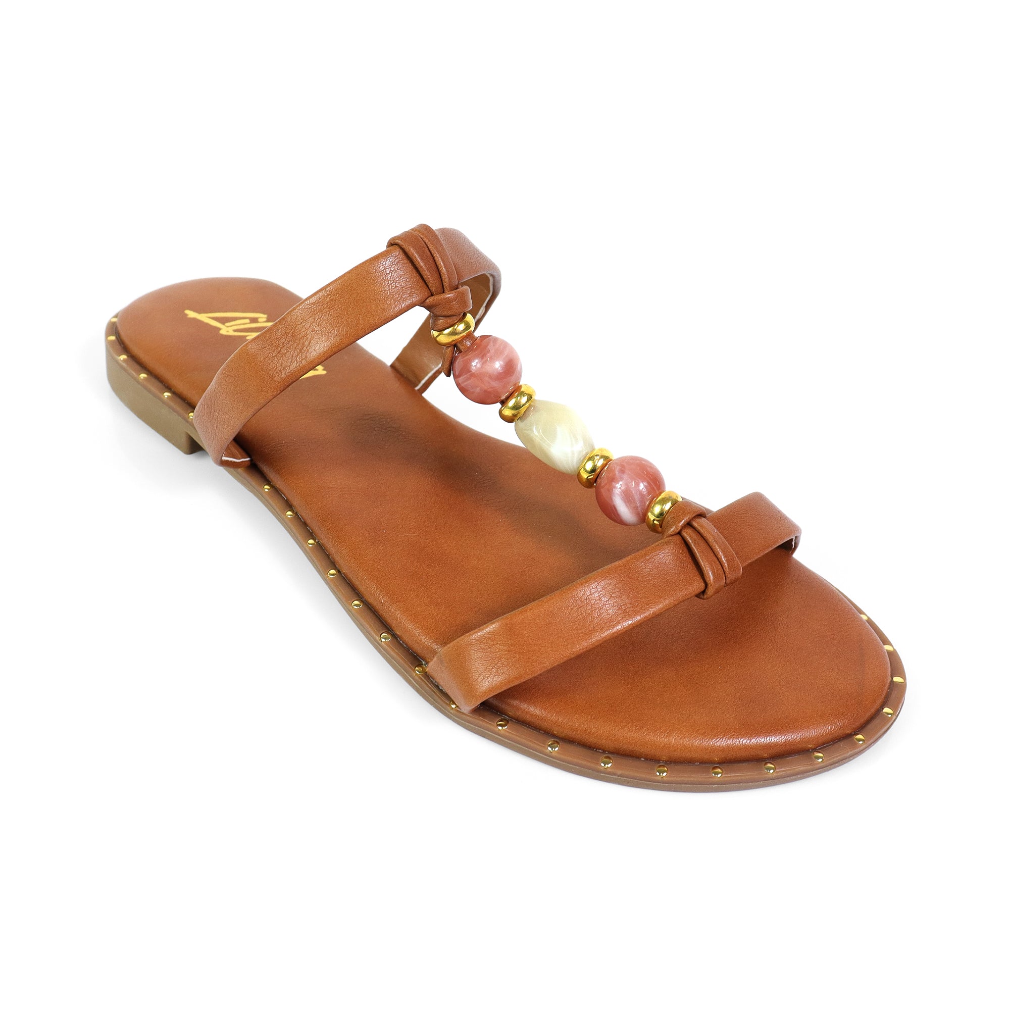HARRODS-1 STONE COMFORT SLIDE TAN