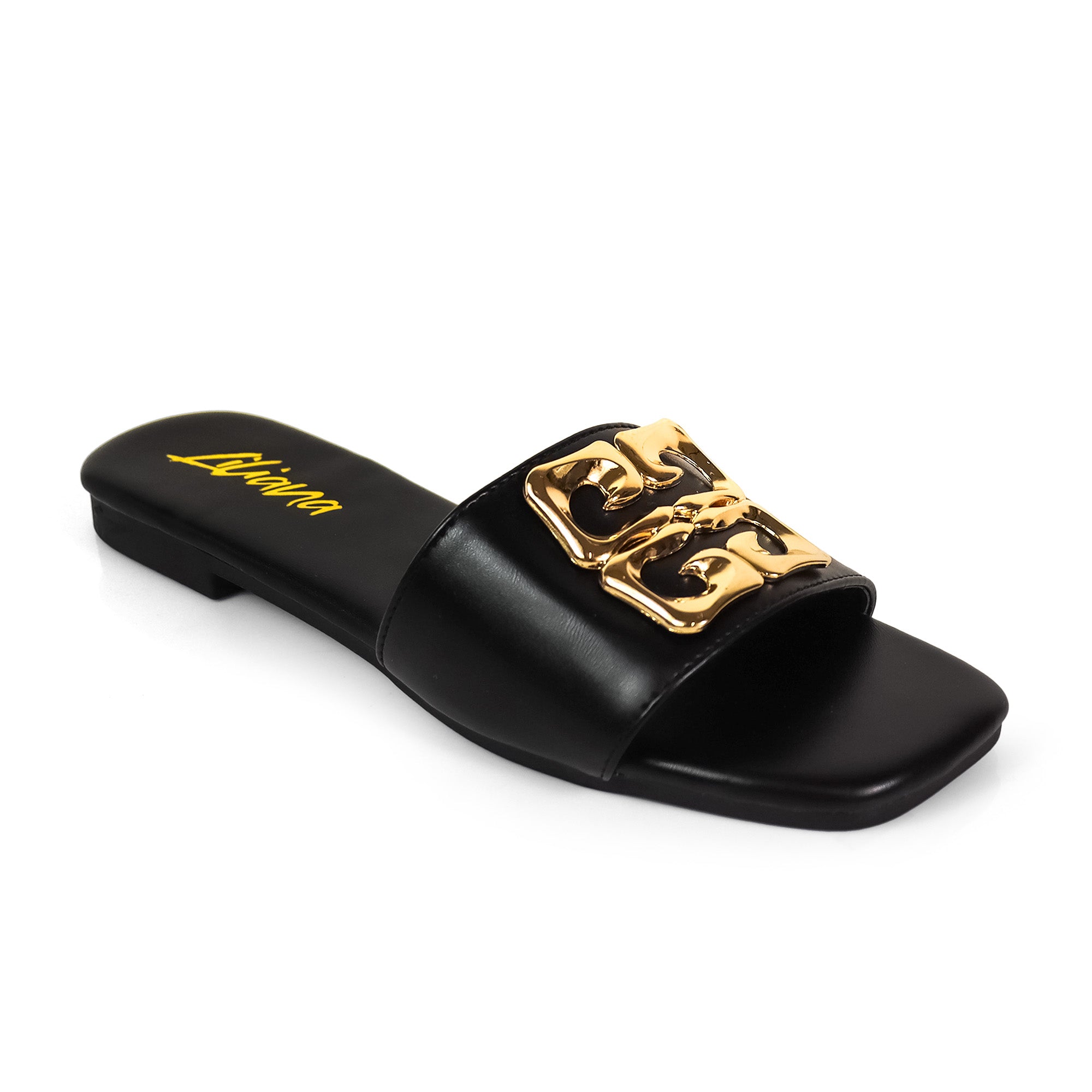 HAYDEN-3 MATEL BUCKLE SLIDE, NUDE