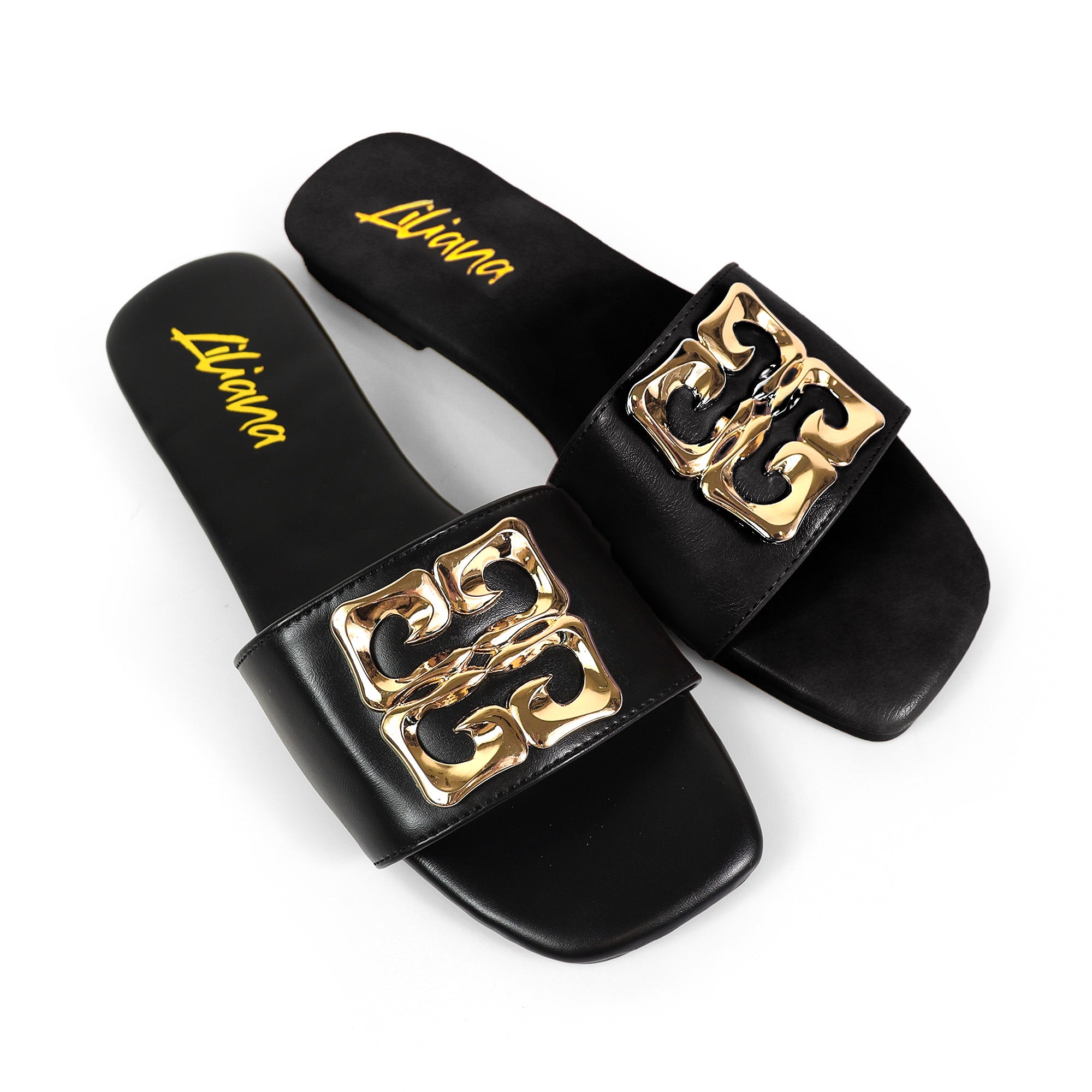 HAYDEN-3 MATEL BUCKLE SLIDE, NUDE