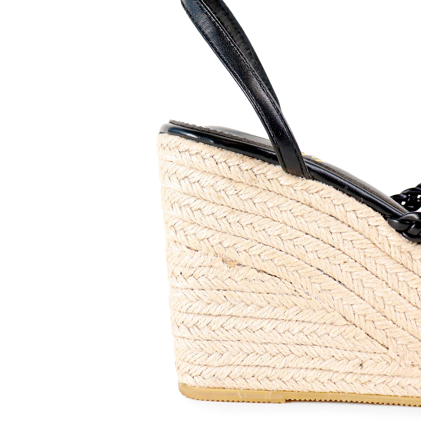 HAZEL-2 STRAPPY ANKLE WITH FLATFORM ESPADRILLE WEDGE SANDALS-BLACK