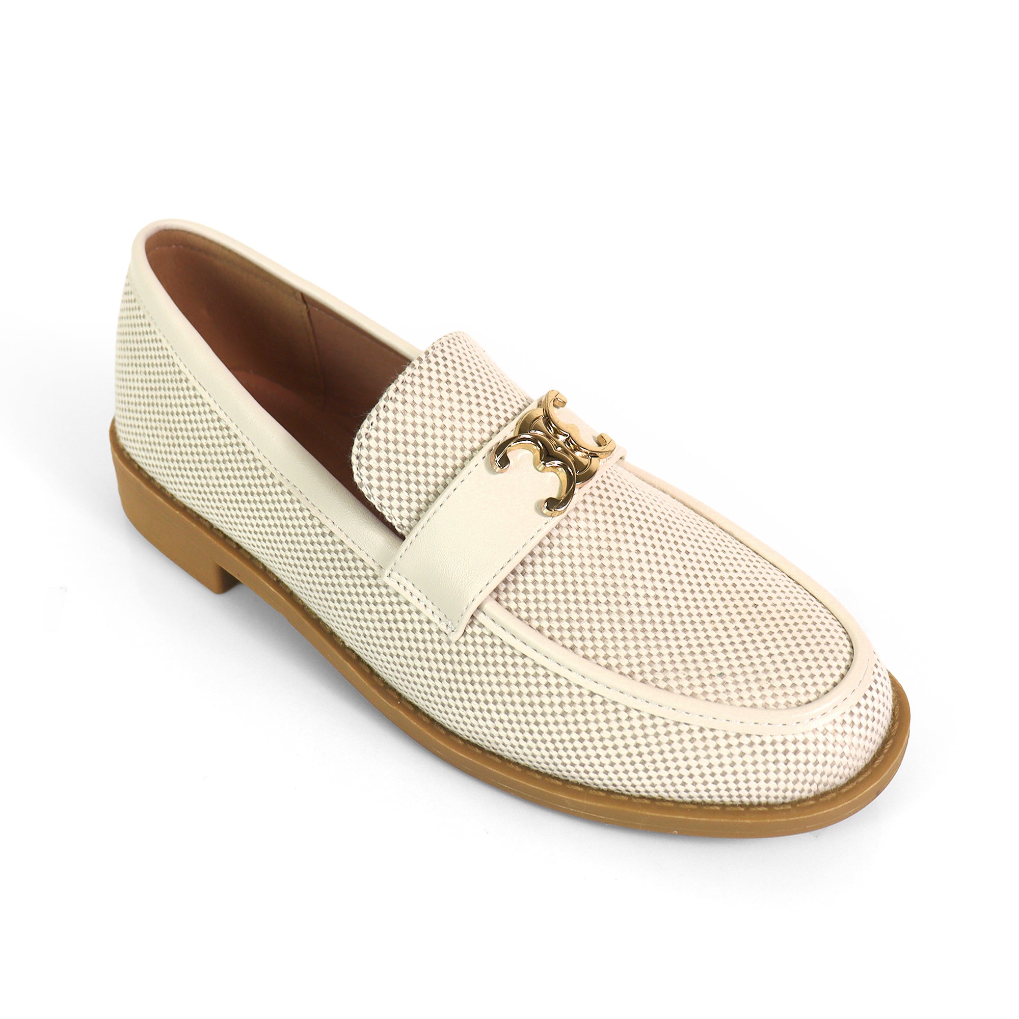 HILTON-1 SIGNATURE CANVAS LOAFER IVORY