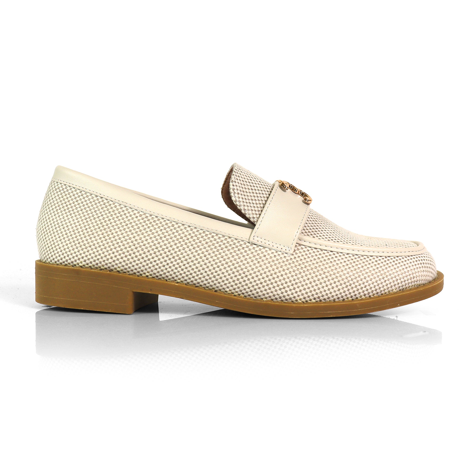 HILTON-1 SIGNATURE CANVAS LOAFER IVORY
