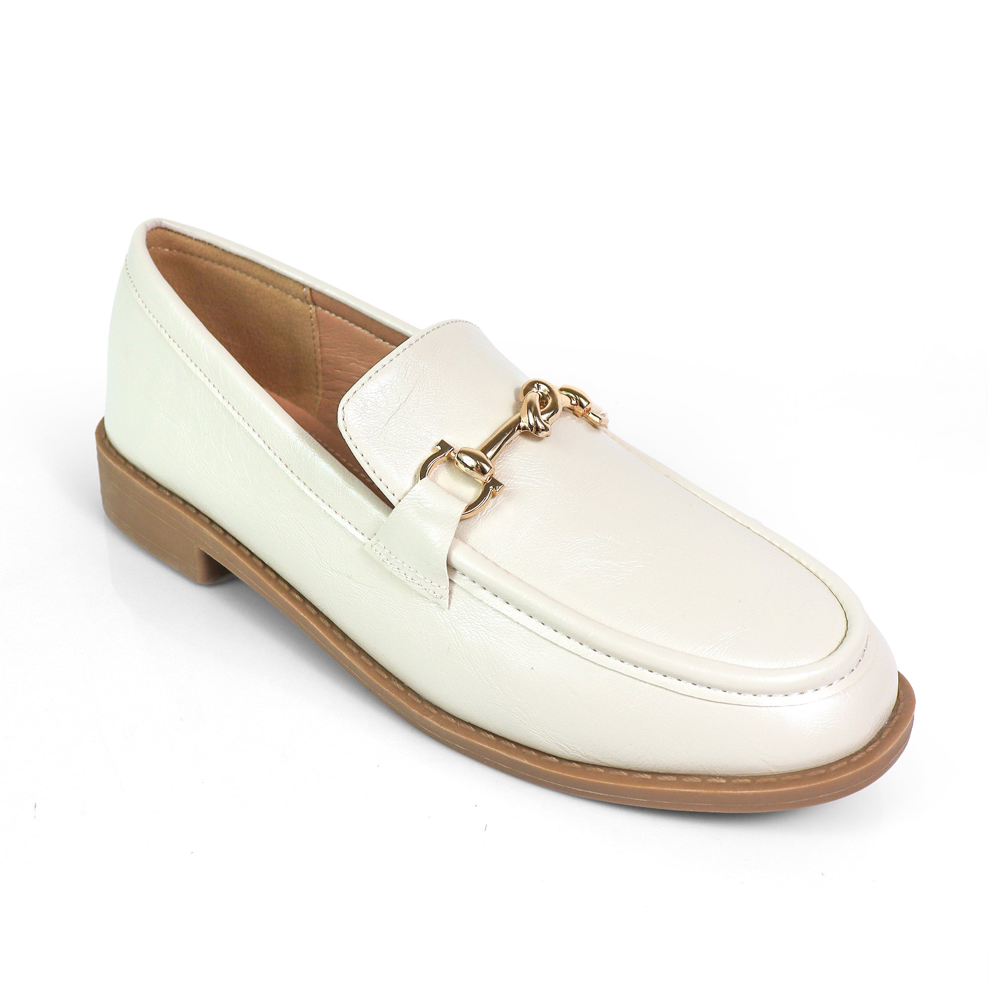 HILTON-2 KNOT BUCKLE LOAFER IVORY