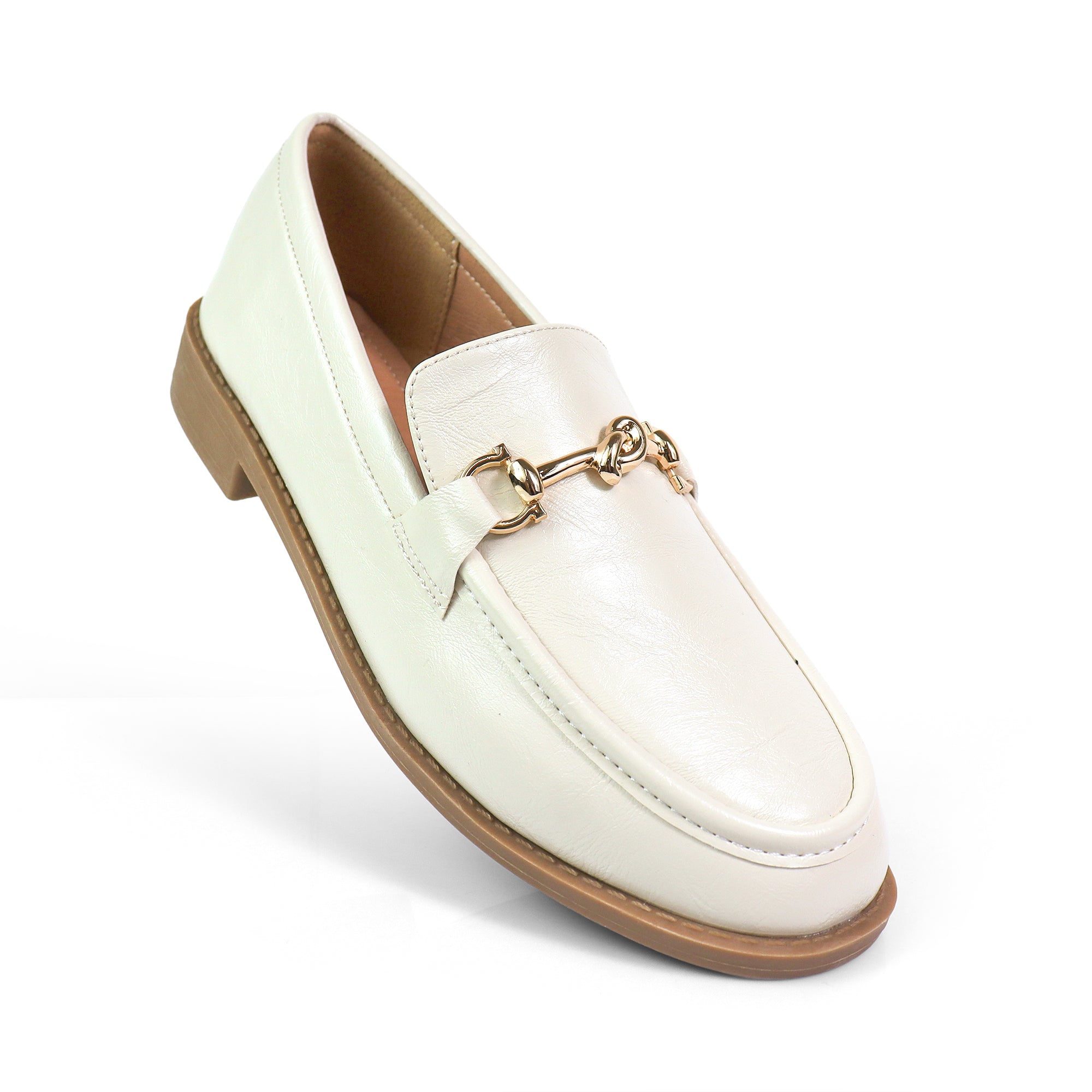 HILTON-2 KNOT BUCKLE LOAFER IVORY