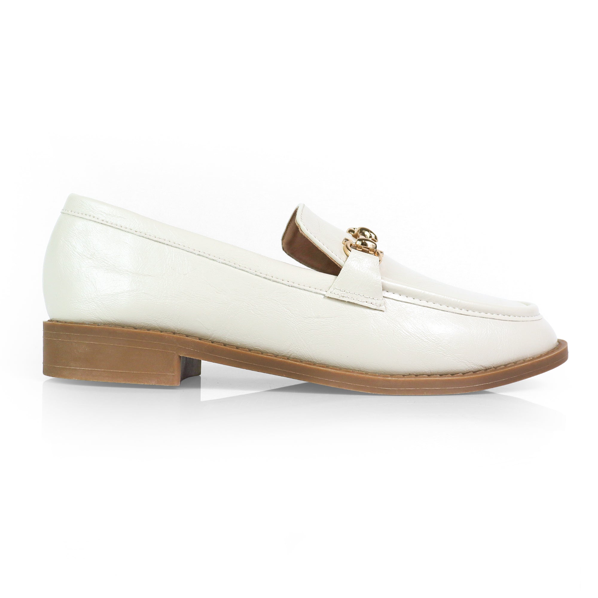 HILTON-2 KNOT BUCKLE LOAFER IVORY