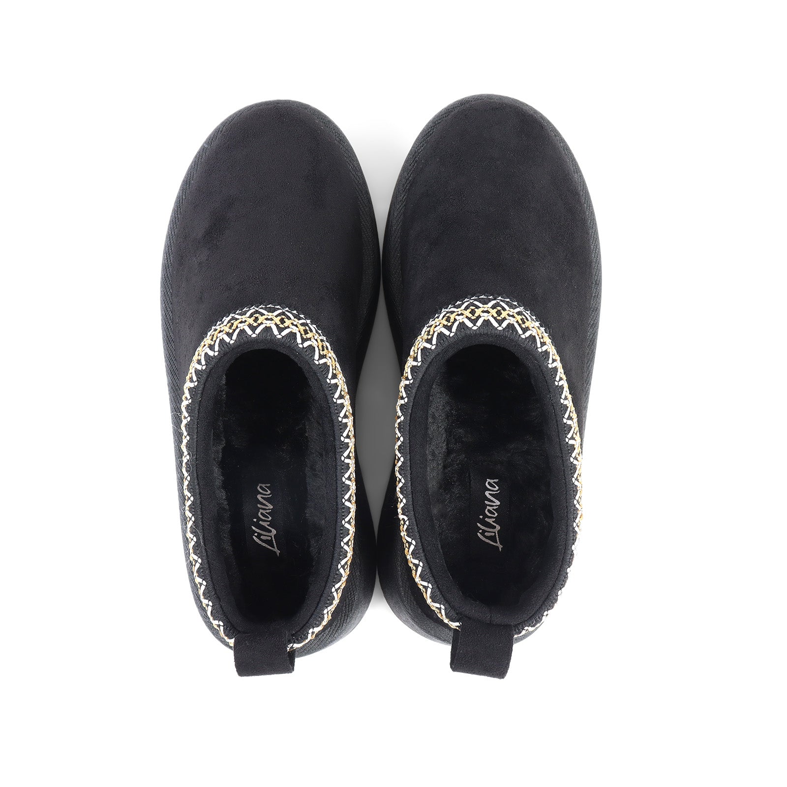 ISABEL-2 BRAID SITICH EDGE THICK PLATFORM CLOG BLACK