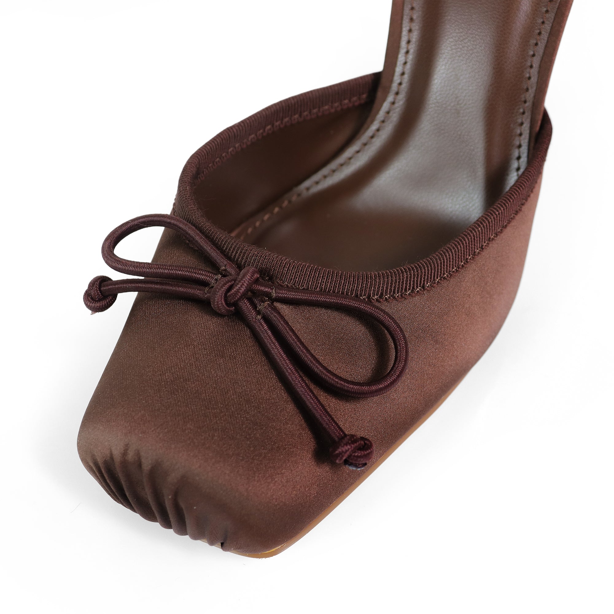 ITZA-1 POINTE TOE CASSIA LACE UP PUMP W/STILETTO HEEL, BROWN