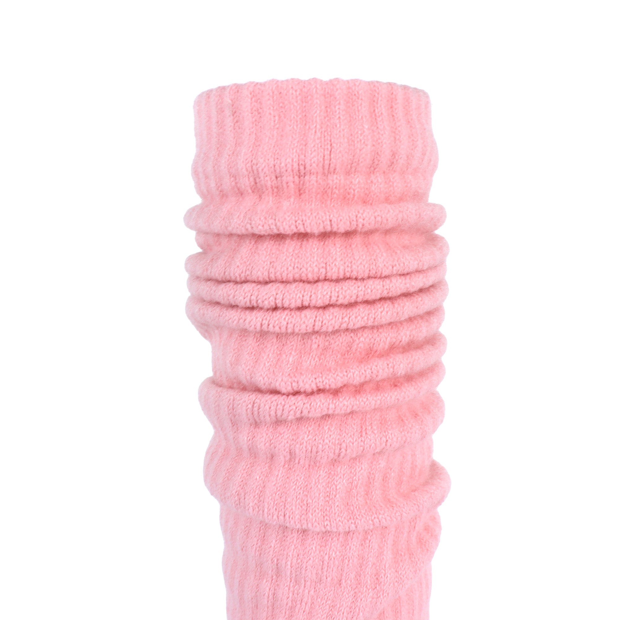 ITZA-2 POINTE TOE KNEE HIGH SOCK PUMP W/ STILETTO HEEL PINK