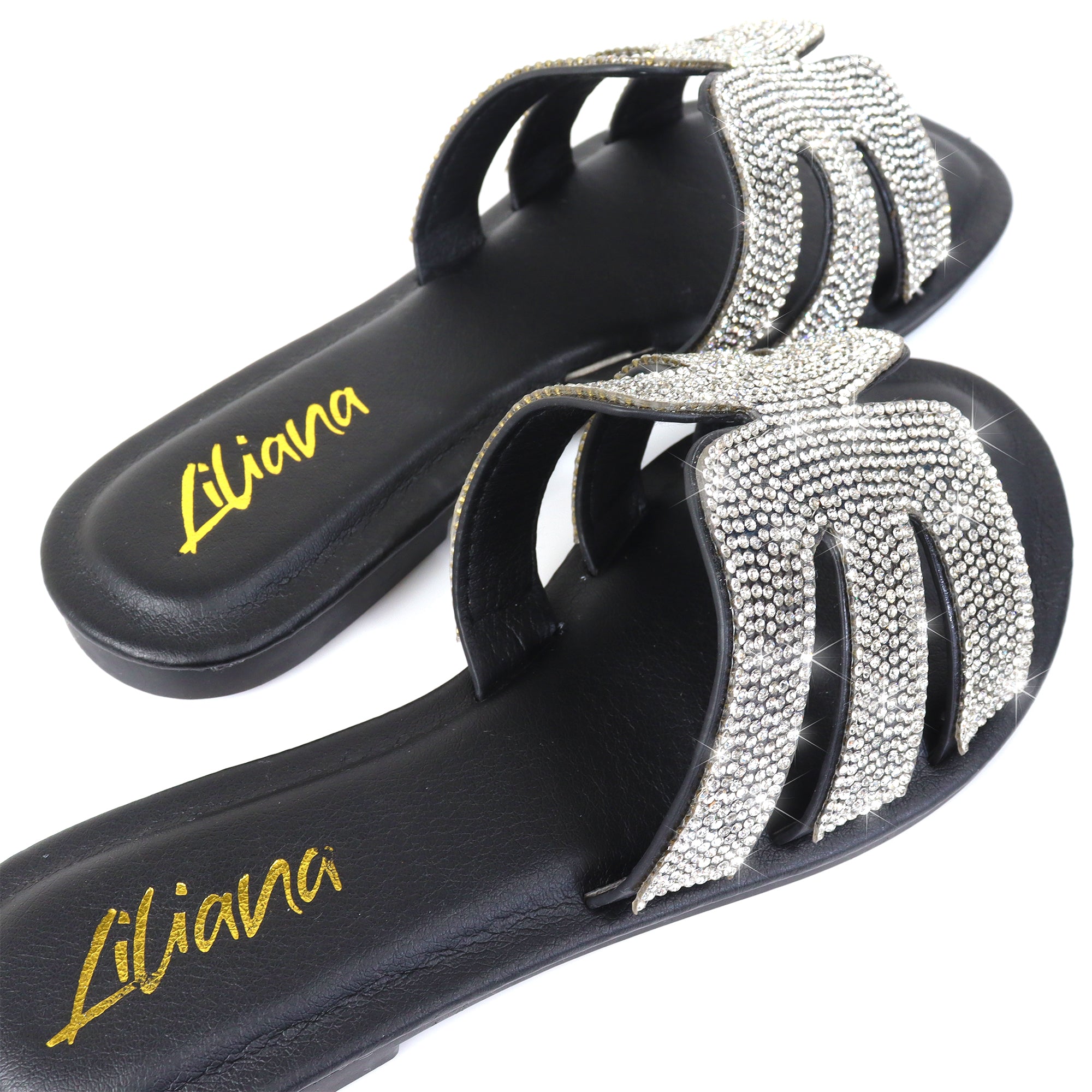 IVANA-1 RHINESTONE SANDAL BLACK