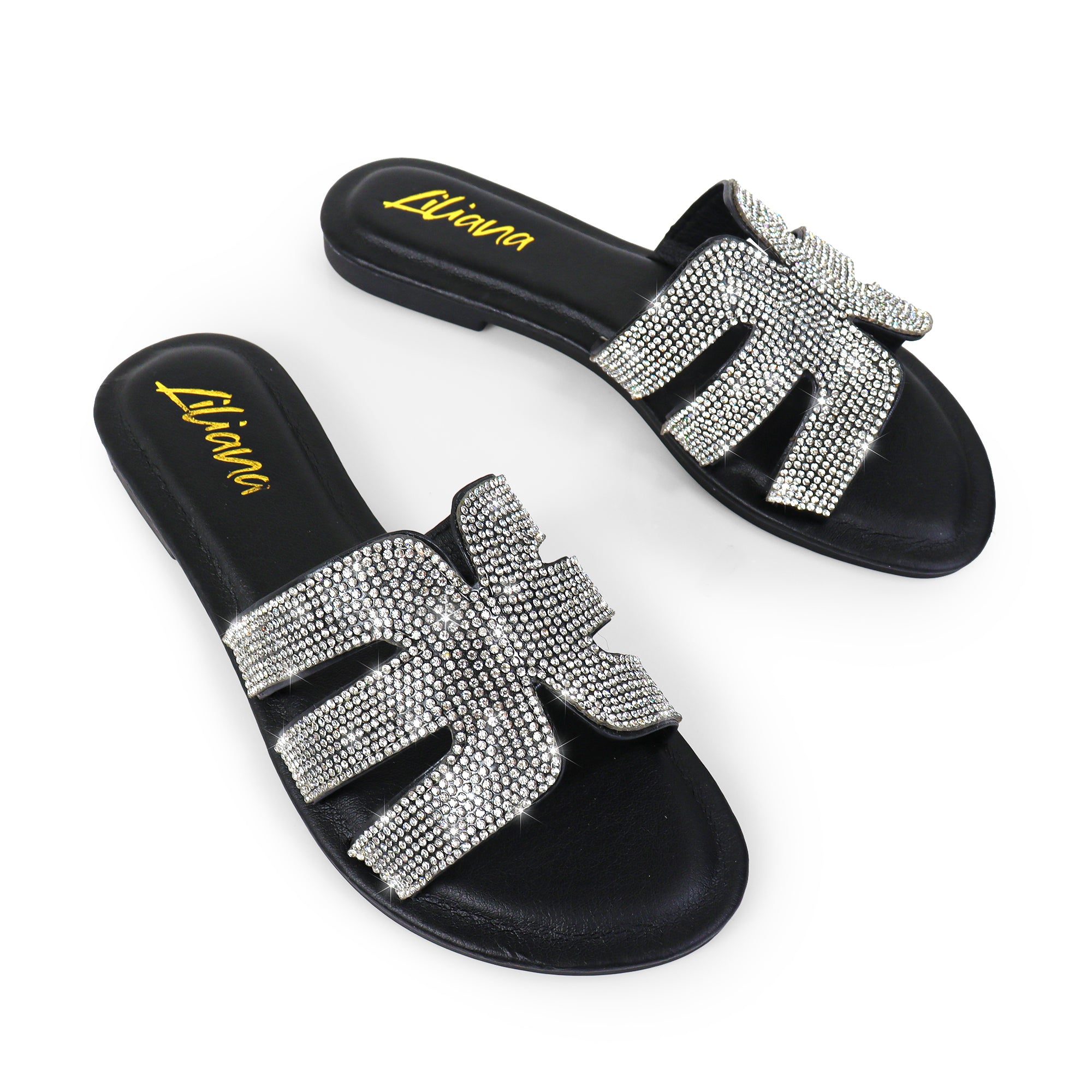 IVANA-1 RHINESTONE SANDAL BLACK