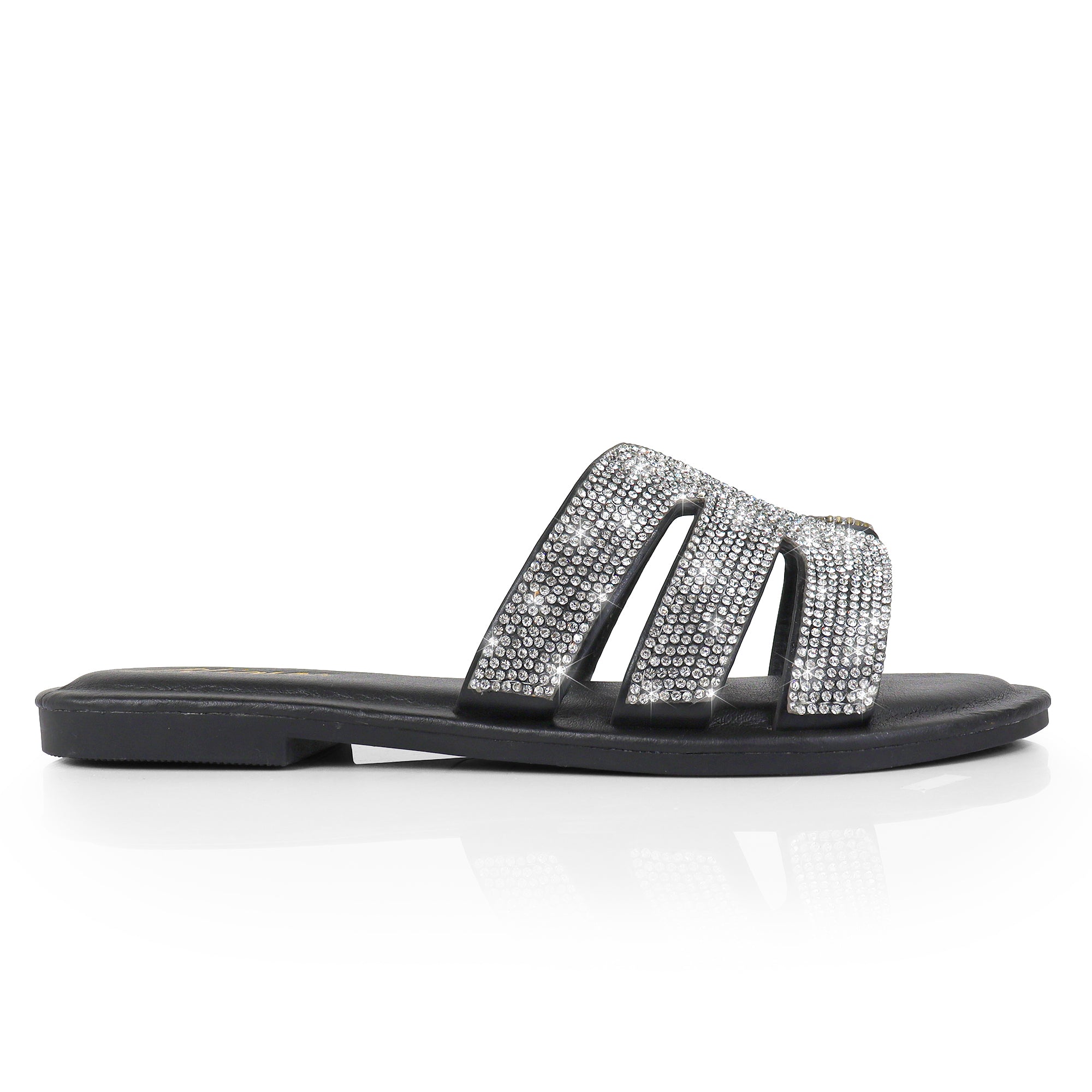 IVANA-1 RHINESTONE SANDAL BLACK