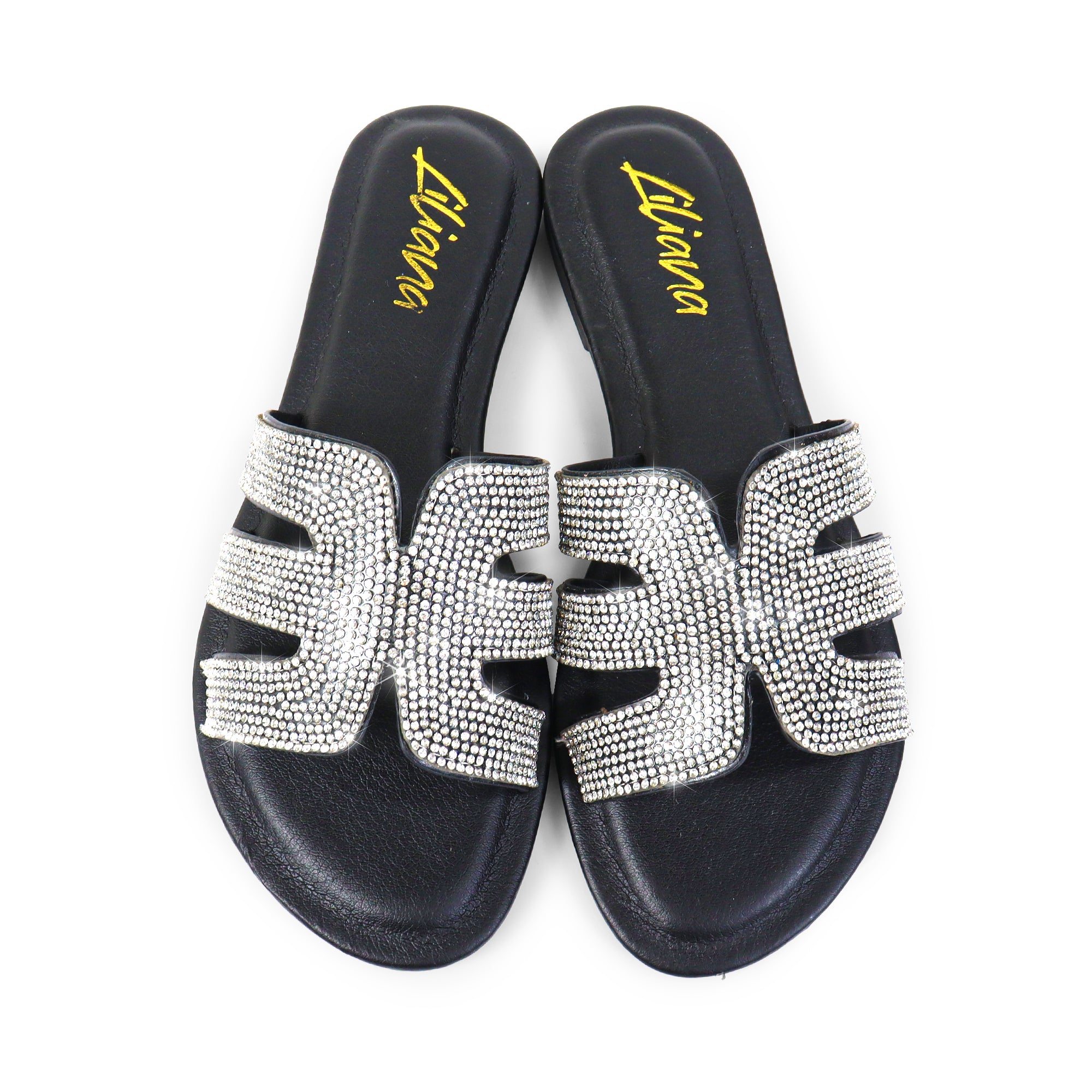 IVANA-1 RHINESTONE SANDAL BLACK