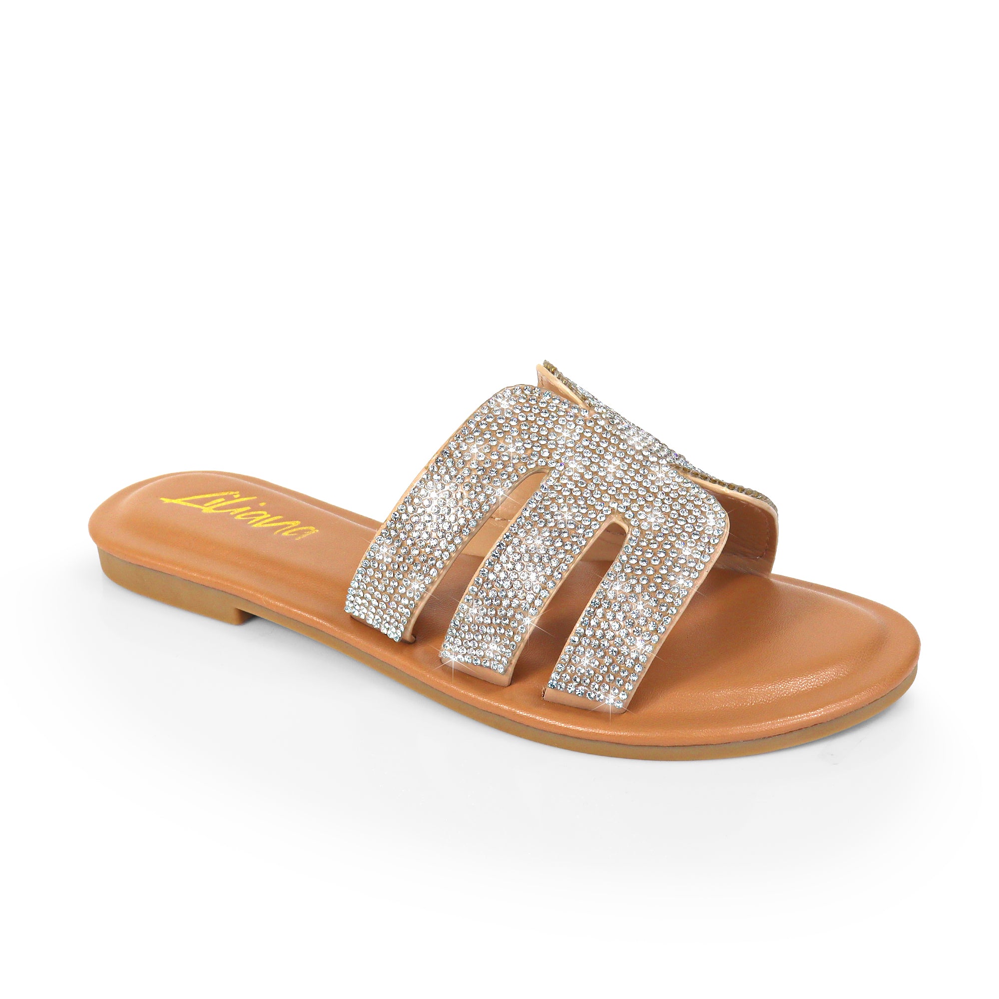 IVANA-1 RHINESTONE SANDAL NUDE