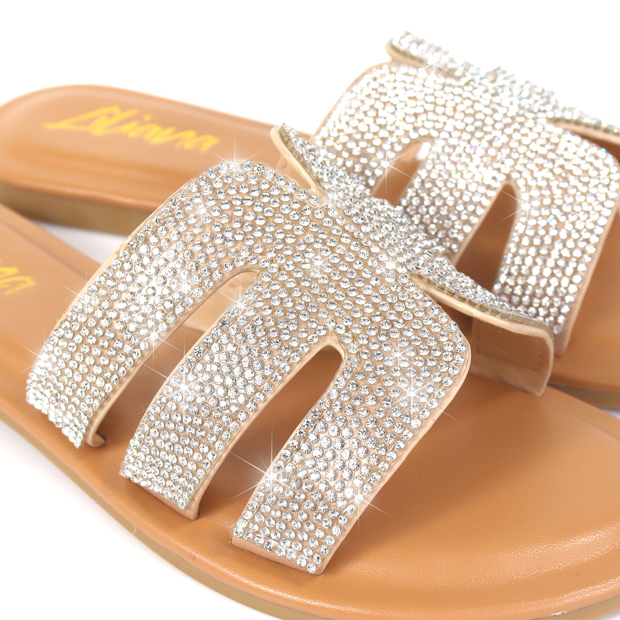 IVANA-1 RHINESTONE SANDAL NUDE