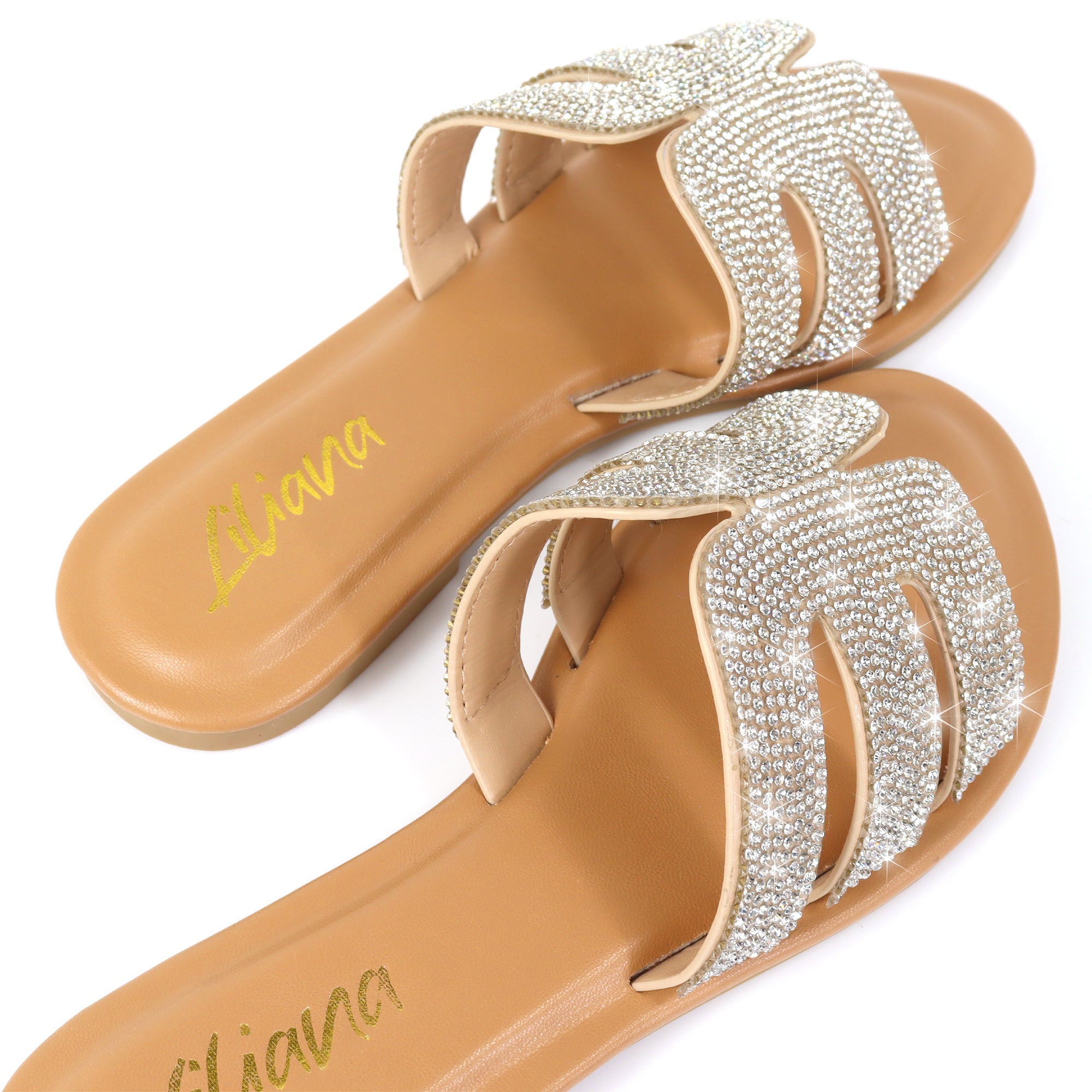 IVANA-1 RHINESTONE SANDAL NUDE