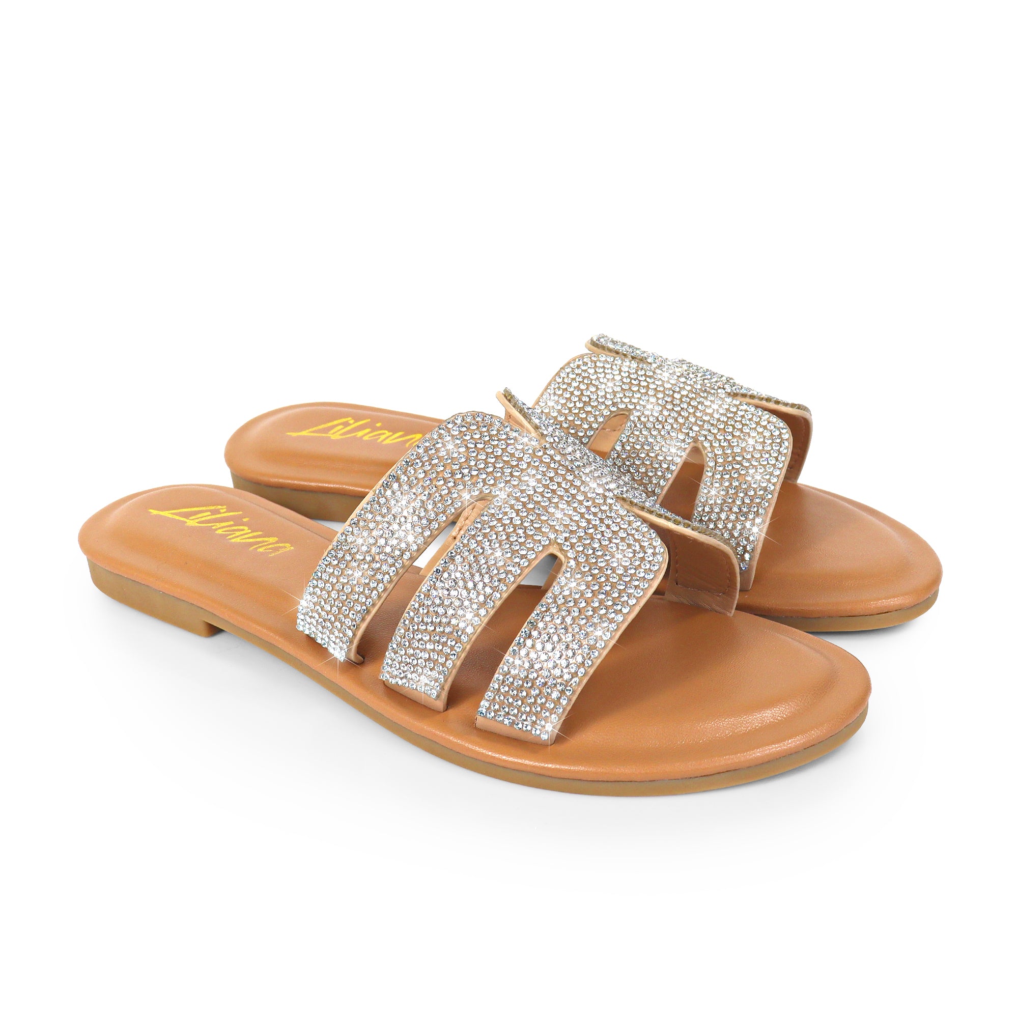 IVANA-1 RHINESTONE SANDAL NUDE