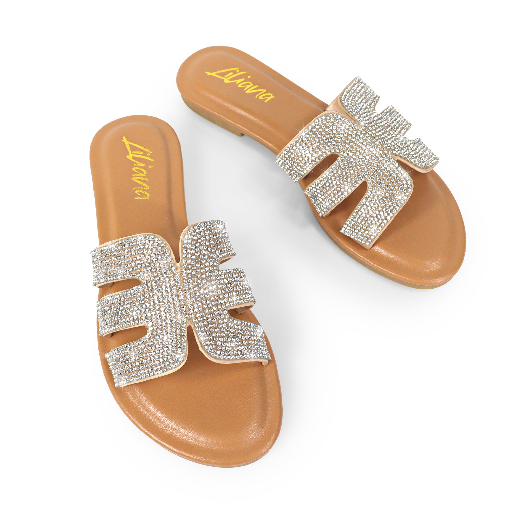 IVANA-1 RHINESTONE SANDAL NUDE