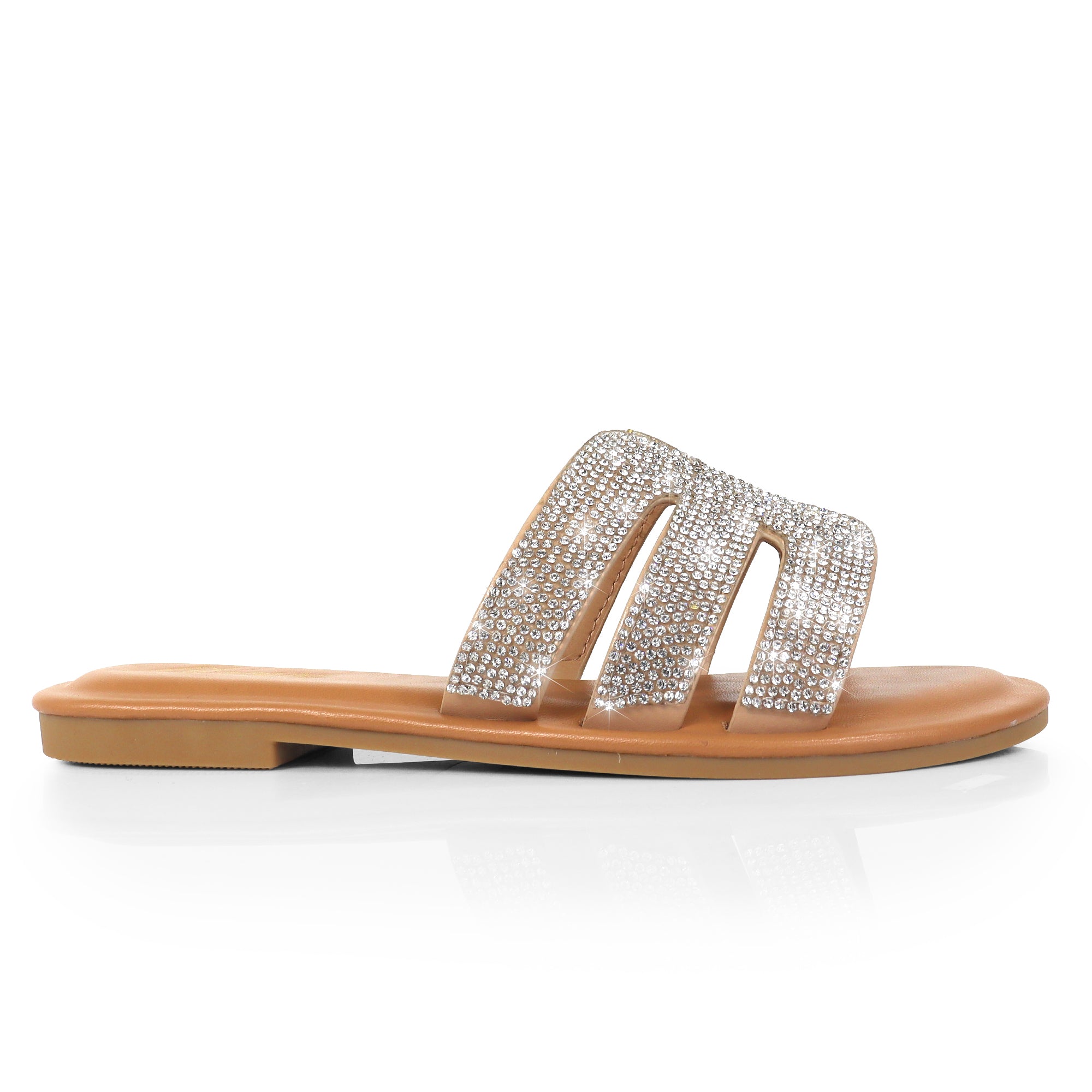 IVANA-1 RHINESTONE SANDAL NUDE