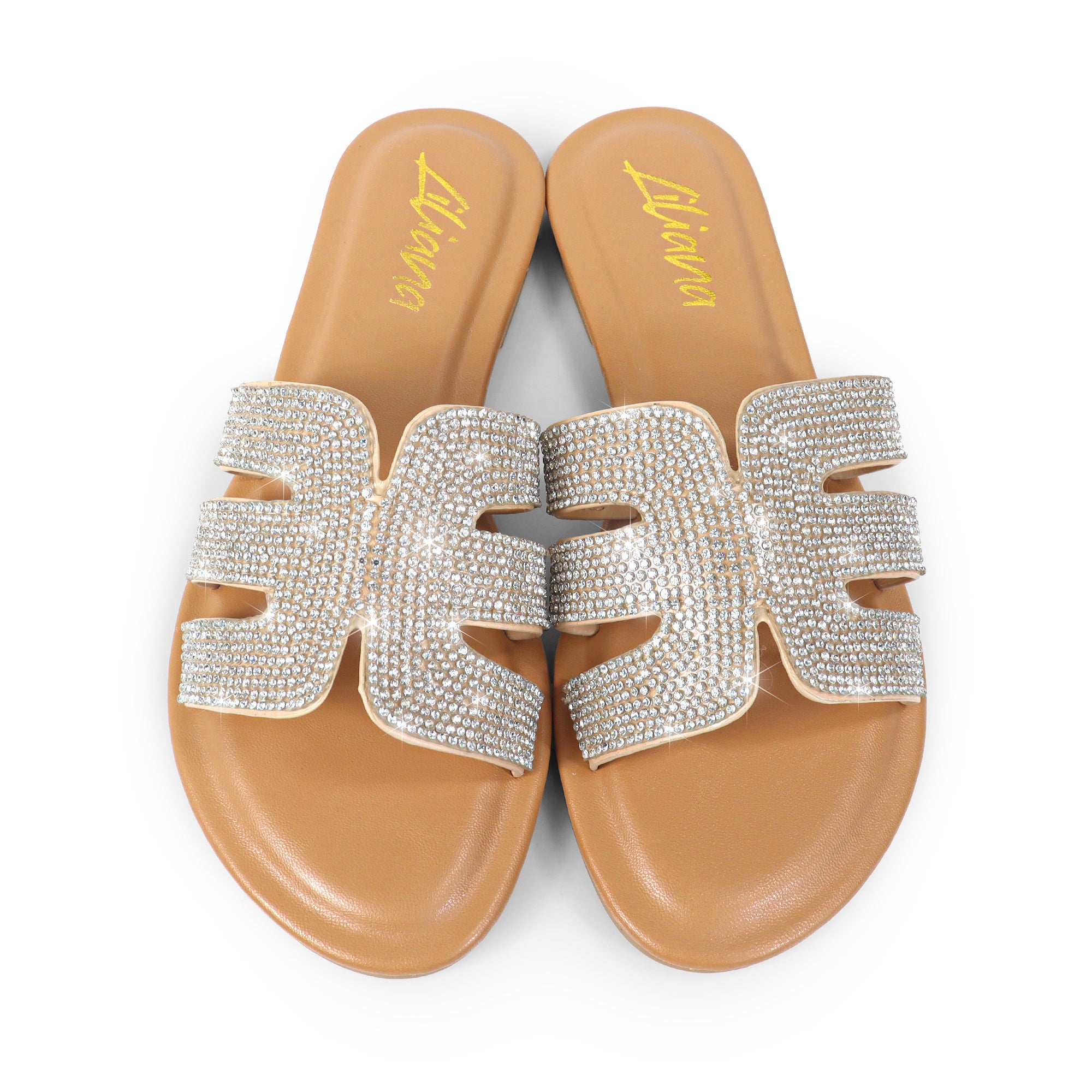 IVANA-1 RHINESTONE SANDAL NUDE