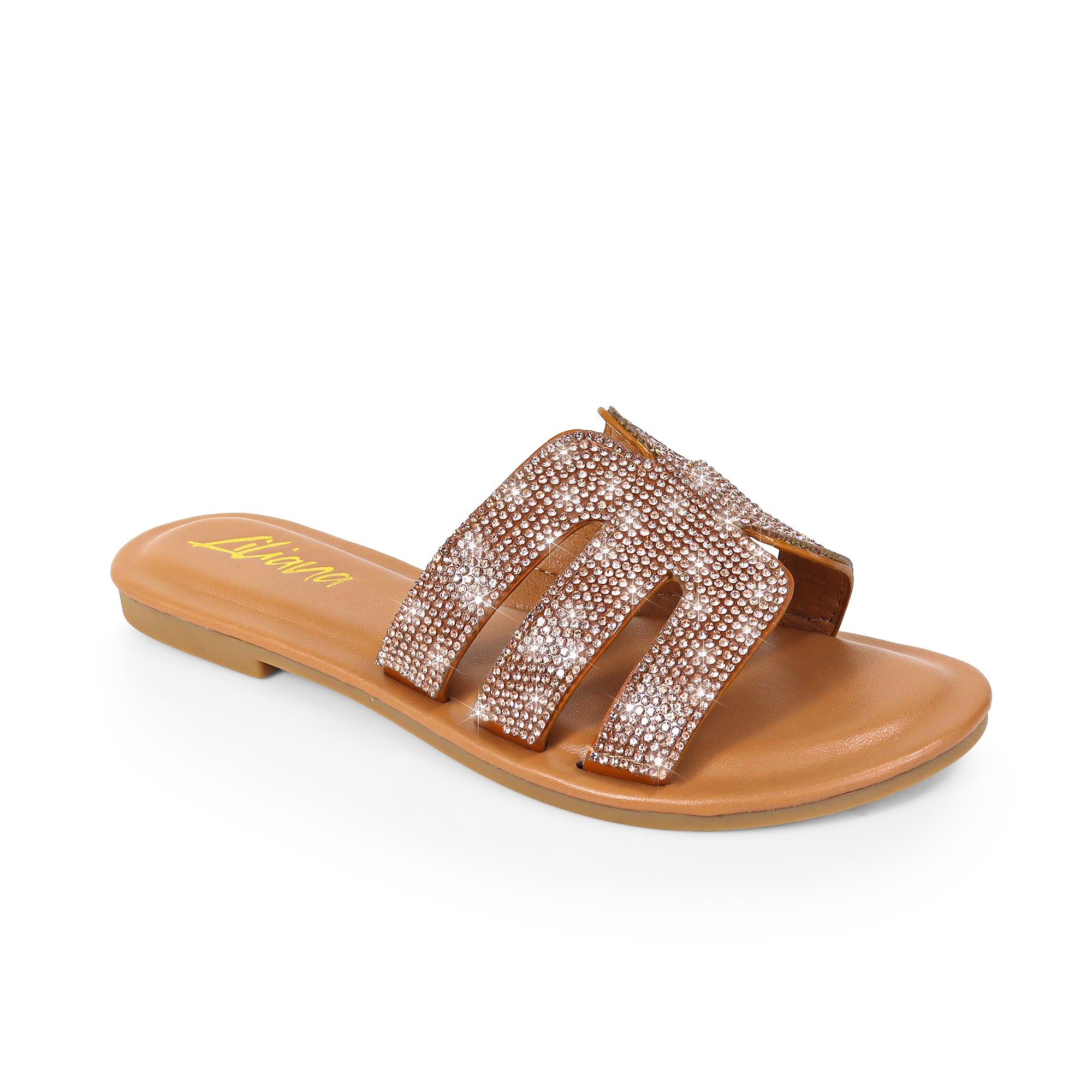 IVANA-1 RHINESTONE SANDAL ROSE GOLD