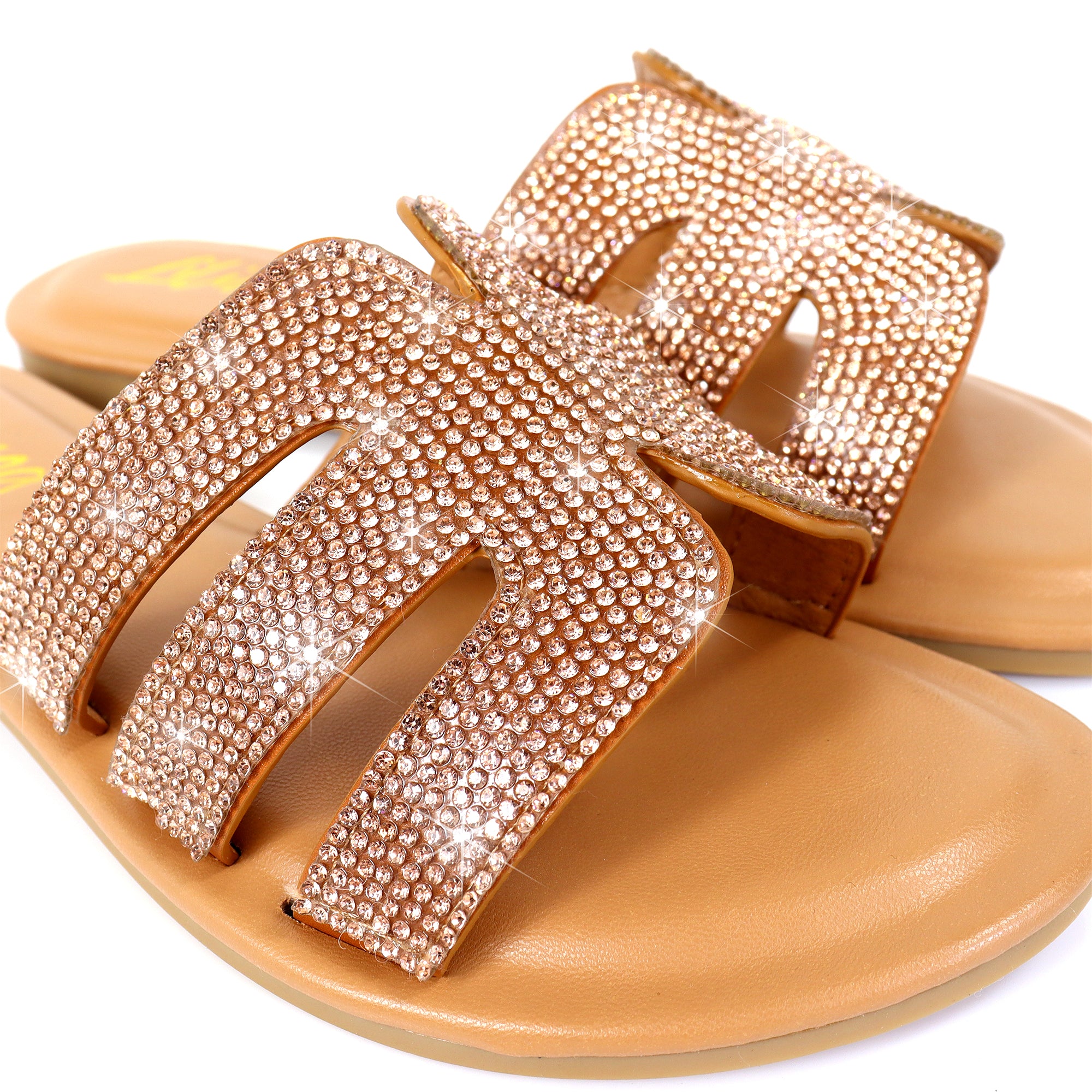IVANA-1 RHINESTONE SANDAL ROSE GOLD