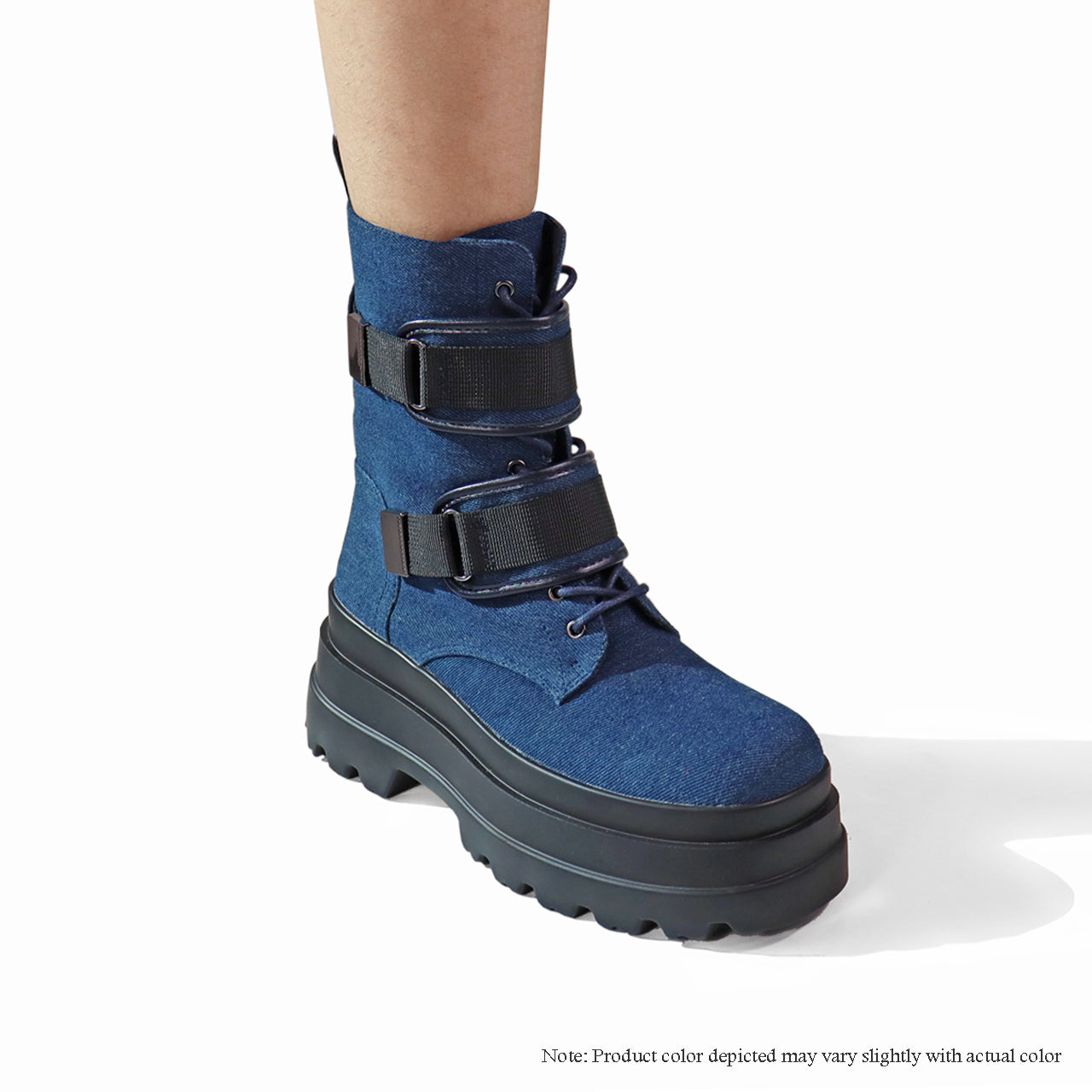 JADED-2 ANKLE HEIGHT RACER BOOTIE LUG SOLE W/LOCKER