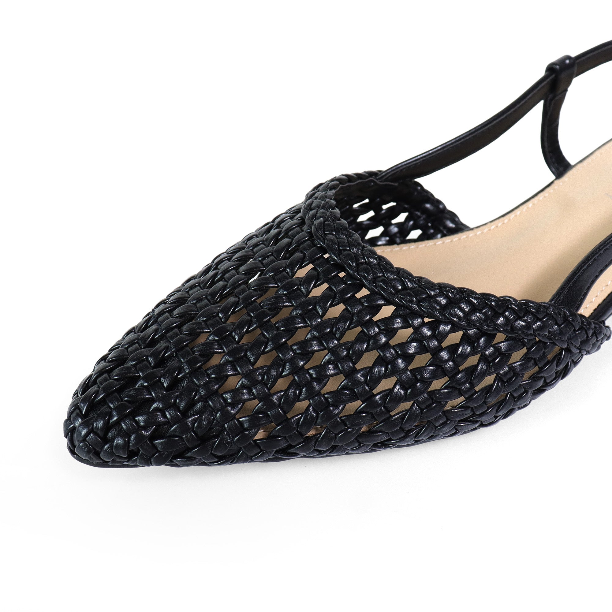 JAVA-1 BRIADED FLAT SLING BACK BLACK