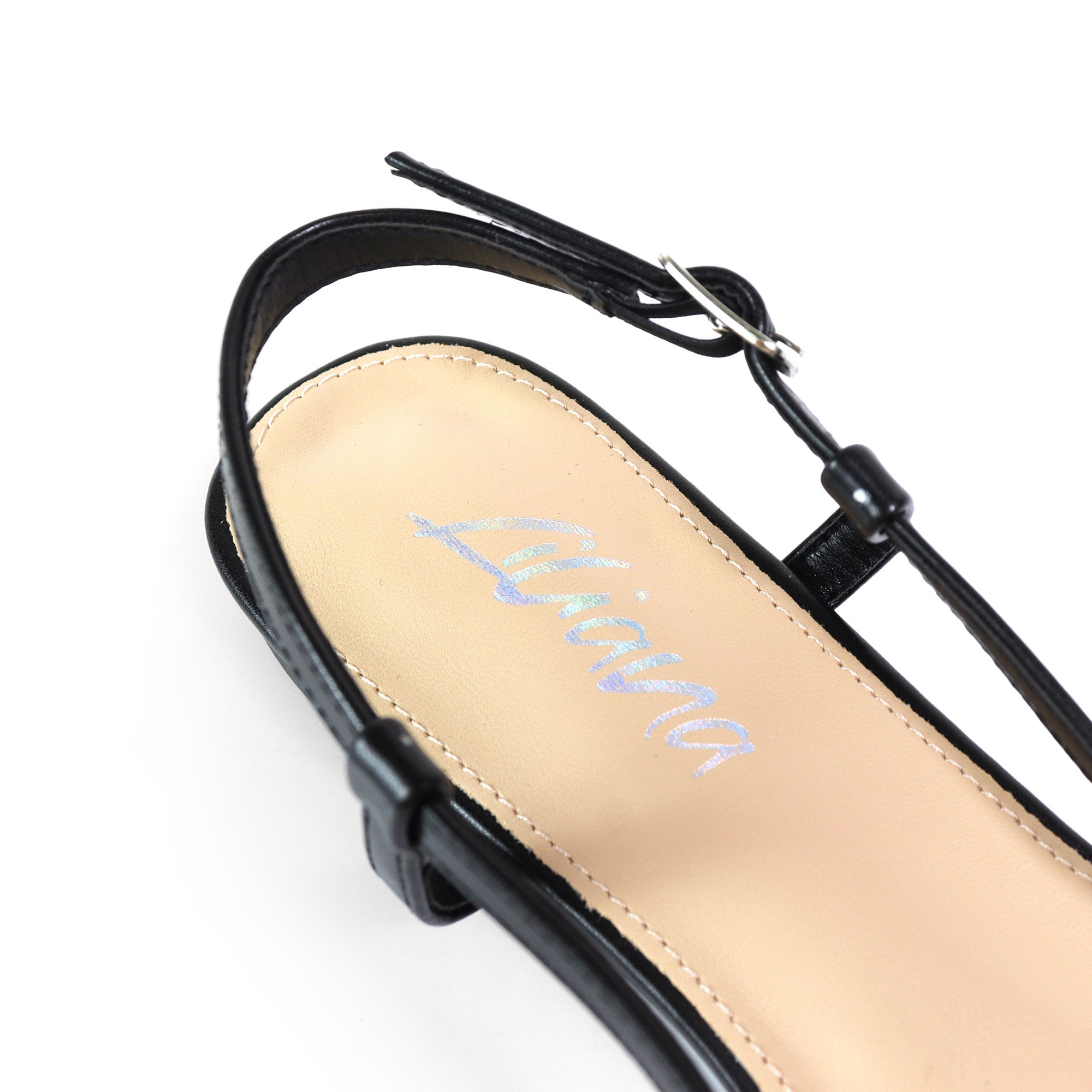JAVA-1 BRIADED FLAT SLING BACK BLACK
